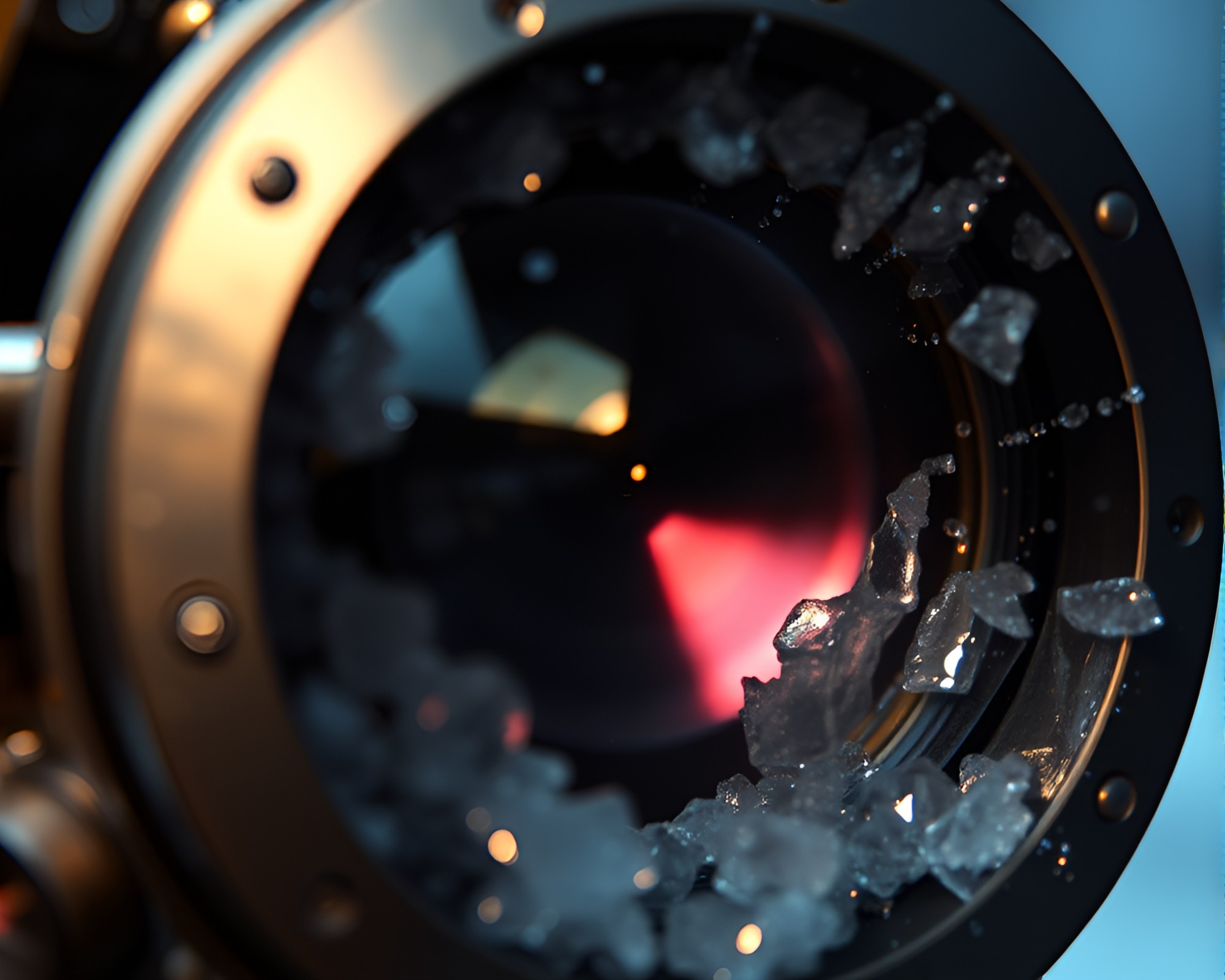 Frozen Sextant: Crystal Lens Vignette – free AI stock image