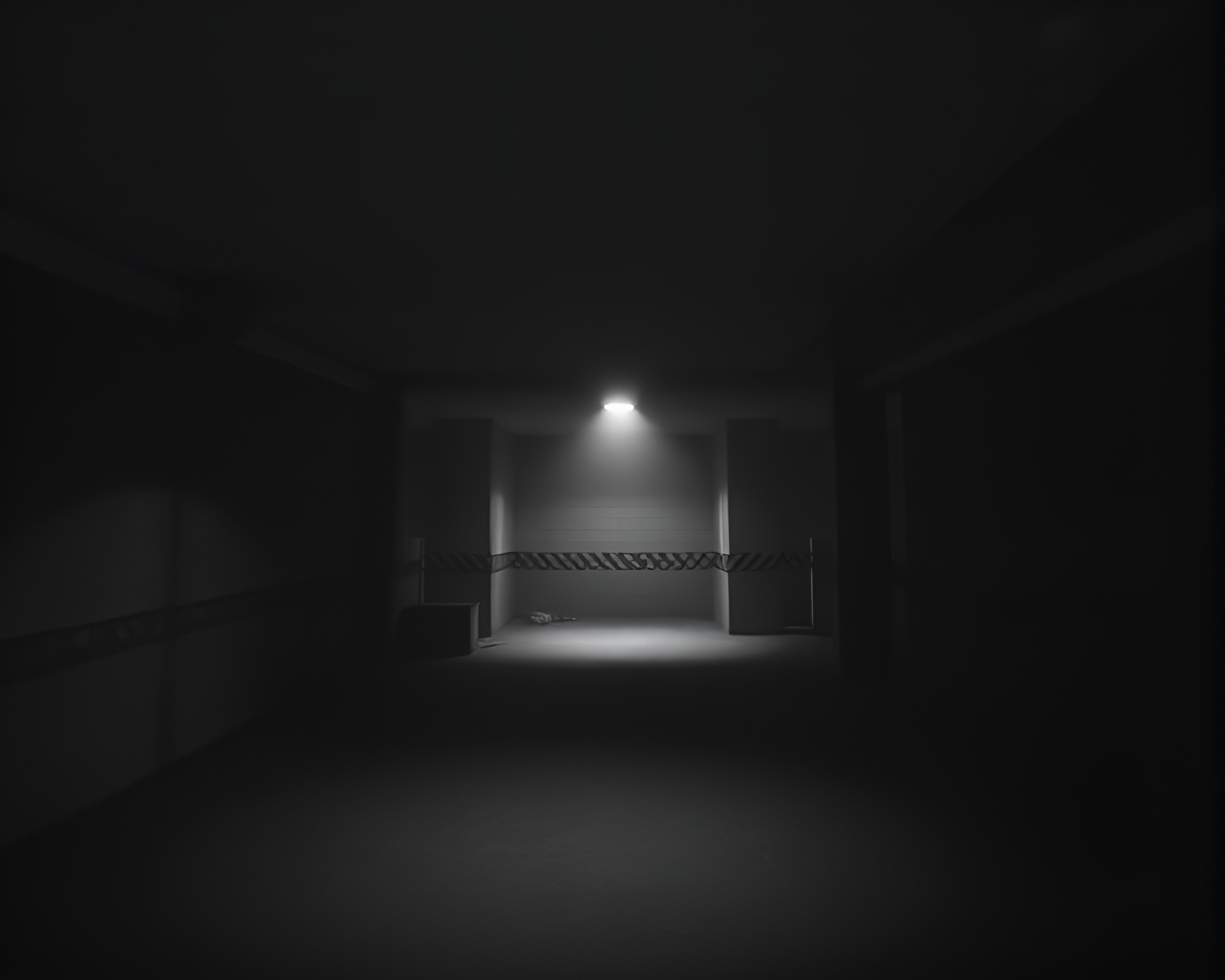 Ethereal Time Warp in Haunted Basement – free AI stock image