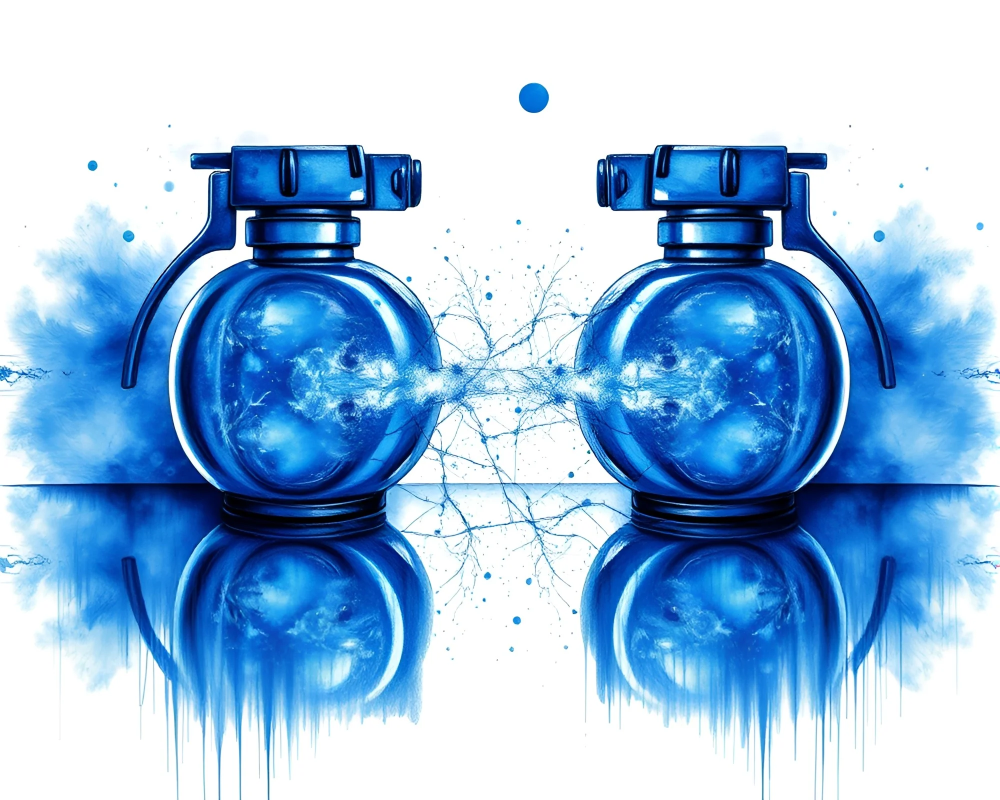 Ethereal Antimatter Grenade Double Reflection Pastel Drawing