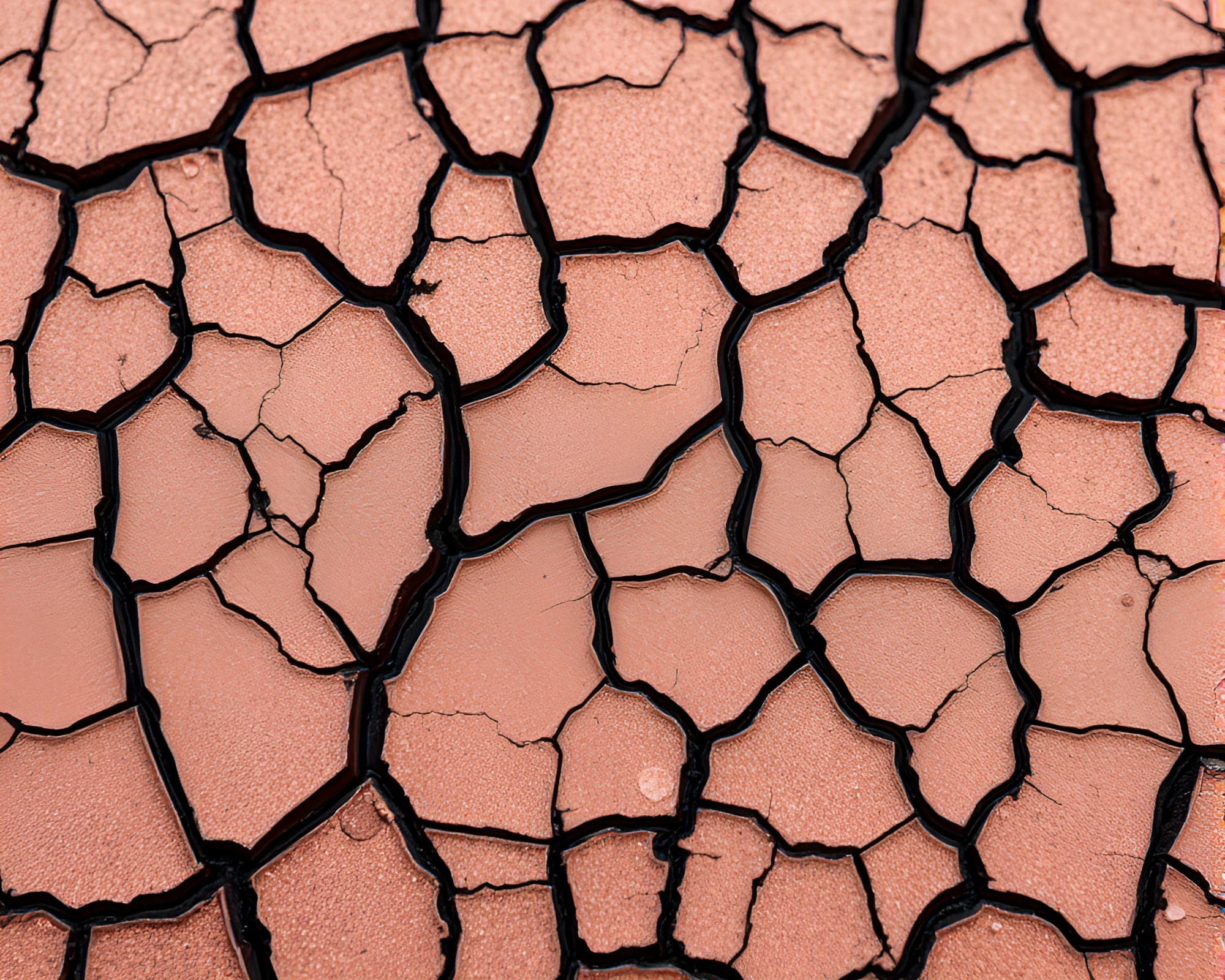Desolate Hydra arising from cracked rose gold earth – free AI stock image
