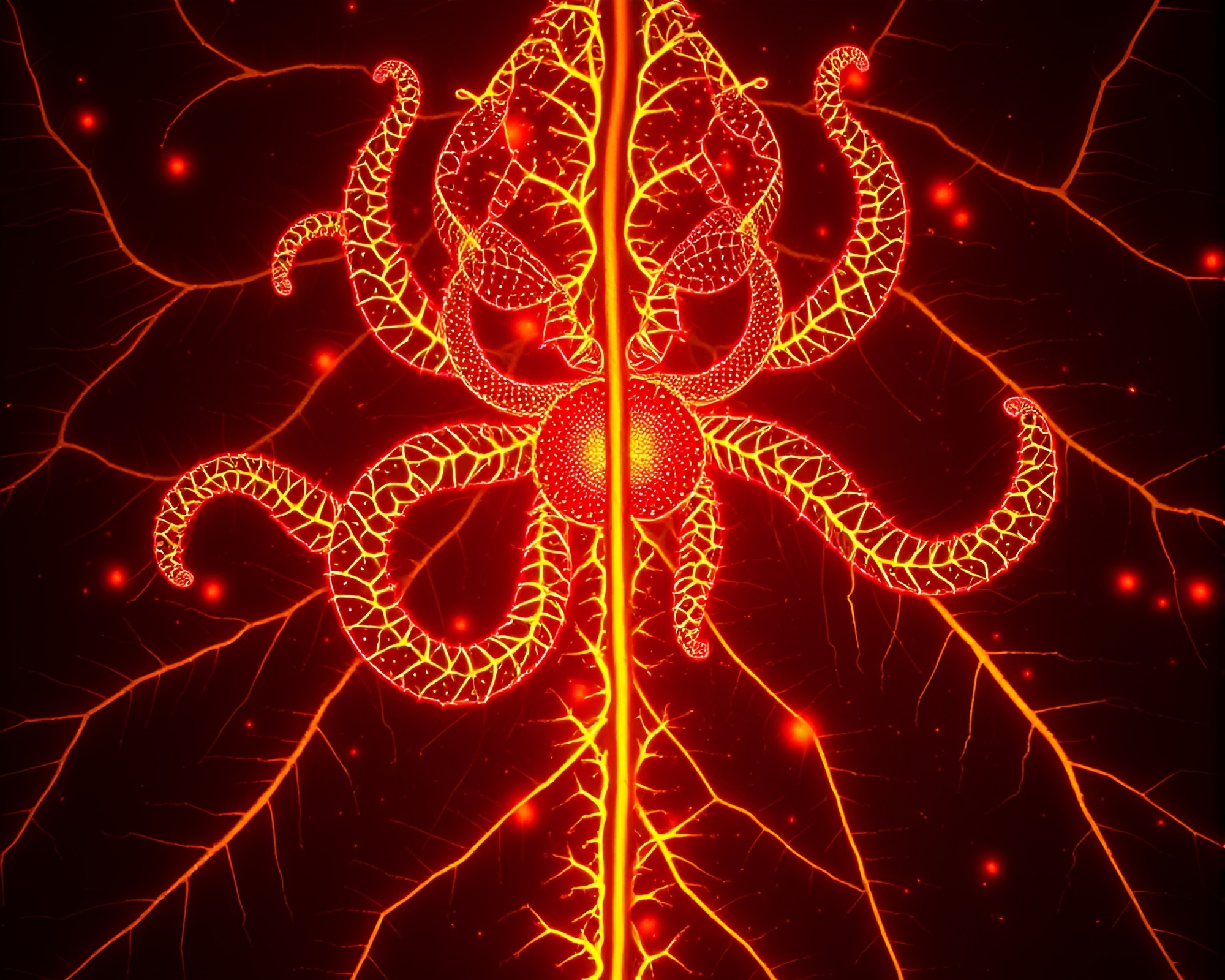 Op Art Kraken Festival Fireworks – free AI stock image