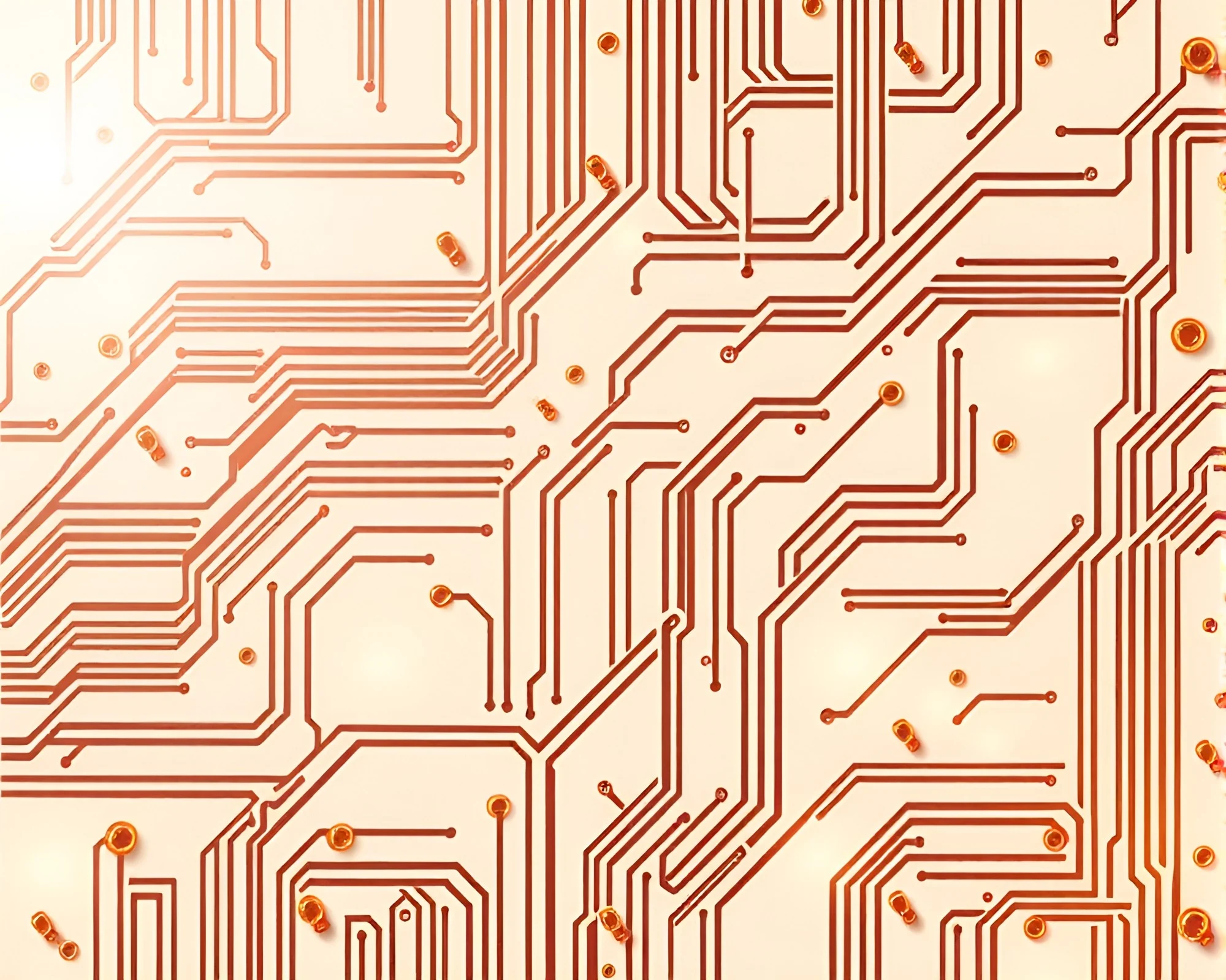 Vector Circuit Board Pattern on Paper Texture