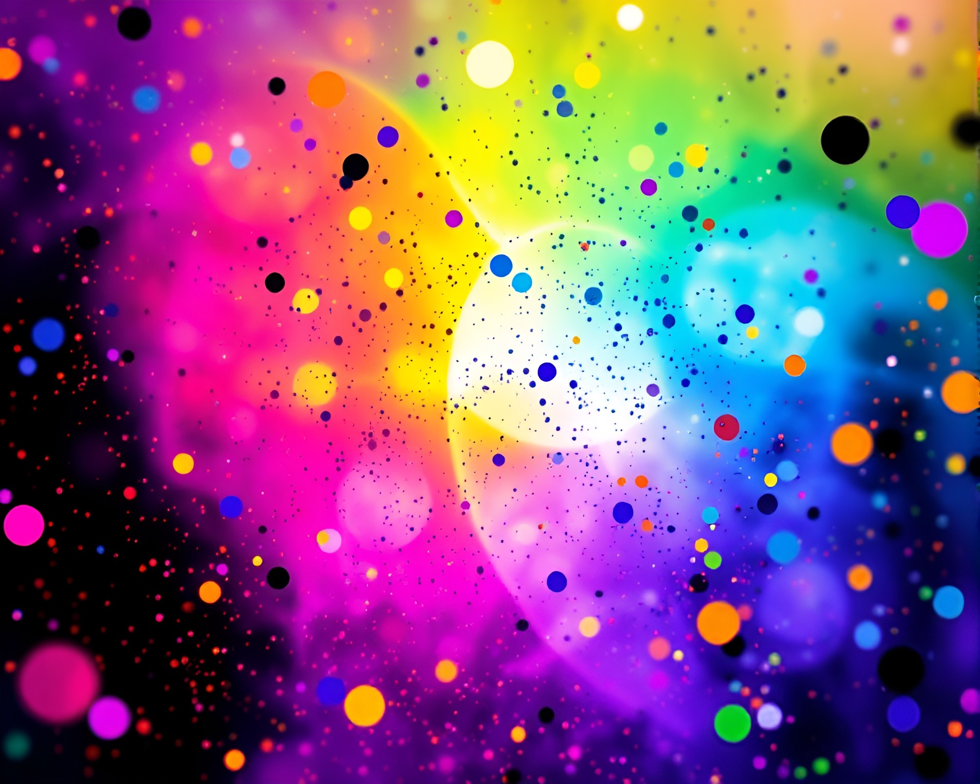 Cosmic Fractal Microscopic Splatter Art Masterpiece – free AI stock image