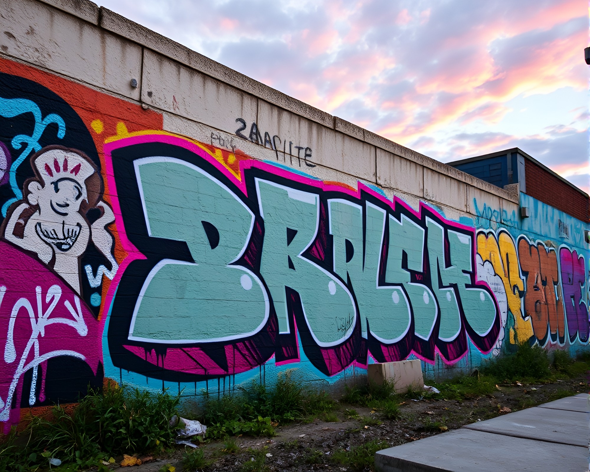 Ethereal Banshee Graffiti Art: A Haunting Beauty – free AI stock image