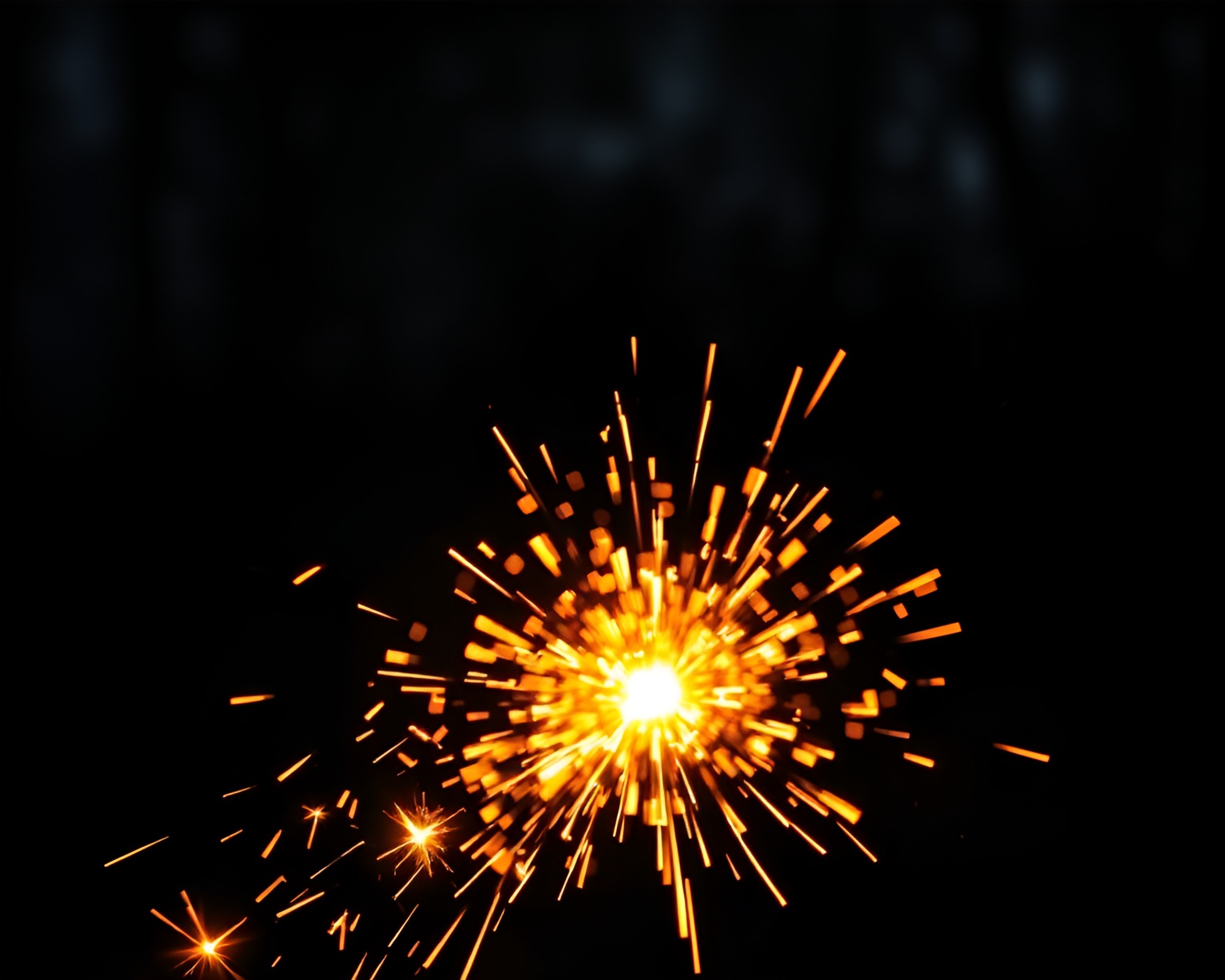 Gothic Horror Sparkler Trails in Bronze Sheen Spotlight – free AI stock image