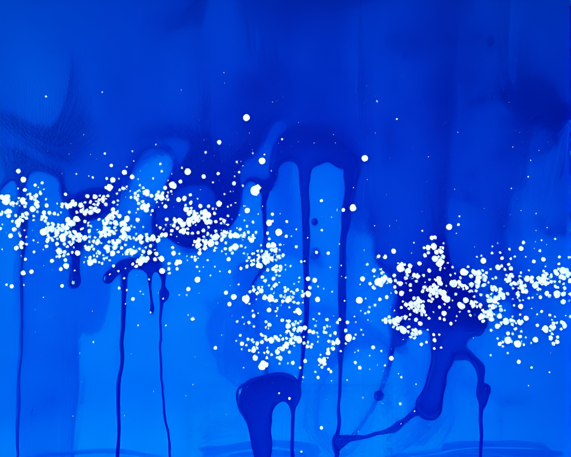 Enigmatic Plateau: Floating Cobalt Particles – free AI stock image