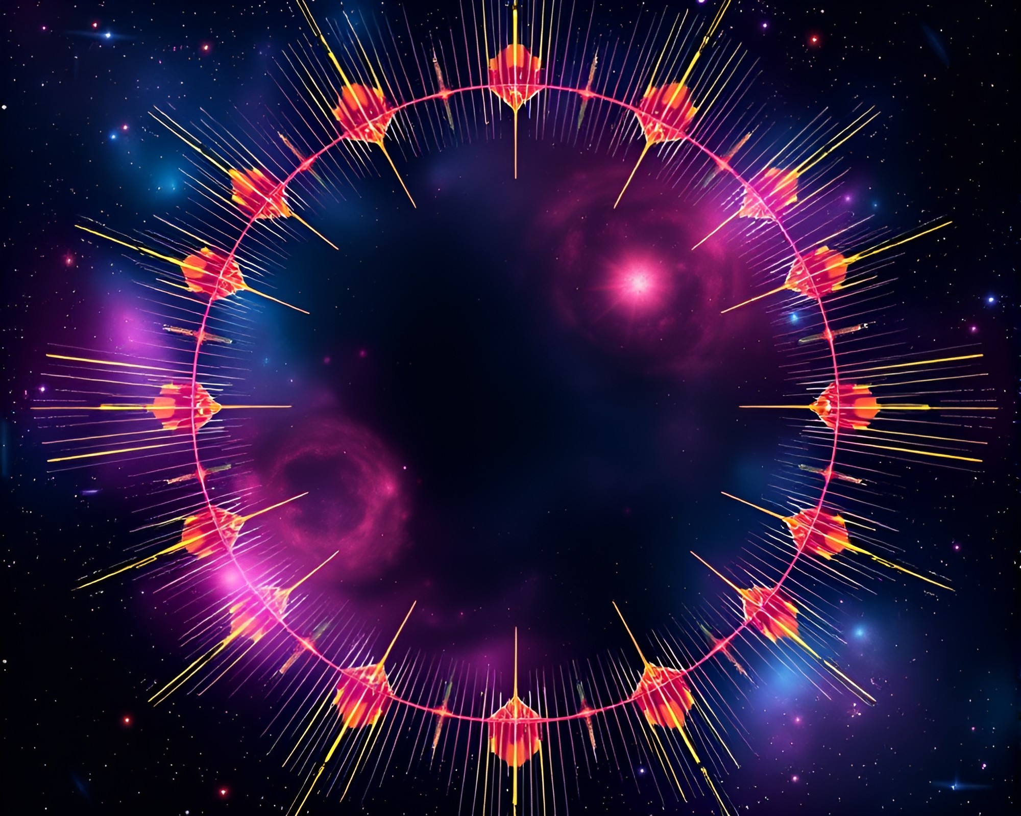 Portal to Multiverse: Starburst Vector Universe Art – free AI stock image