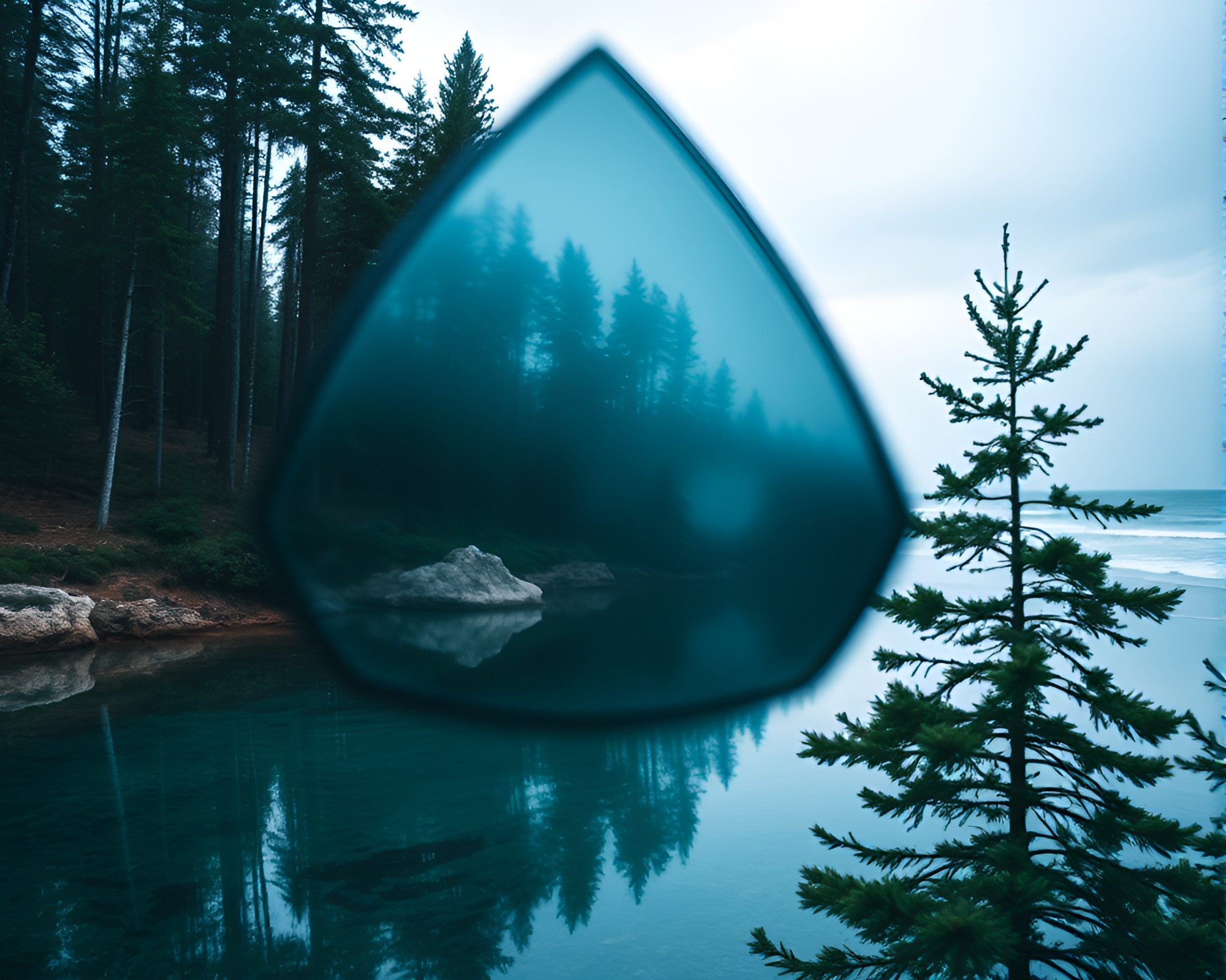 Enchanted Forest Reflection Cinemagraph – free AI stock image