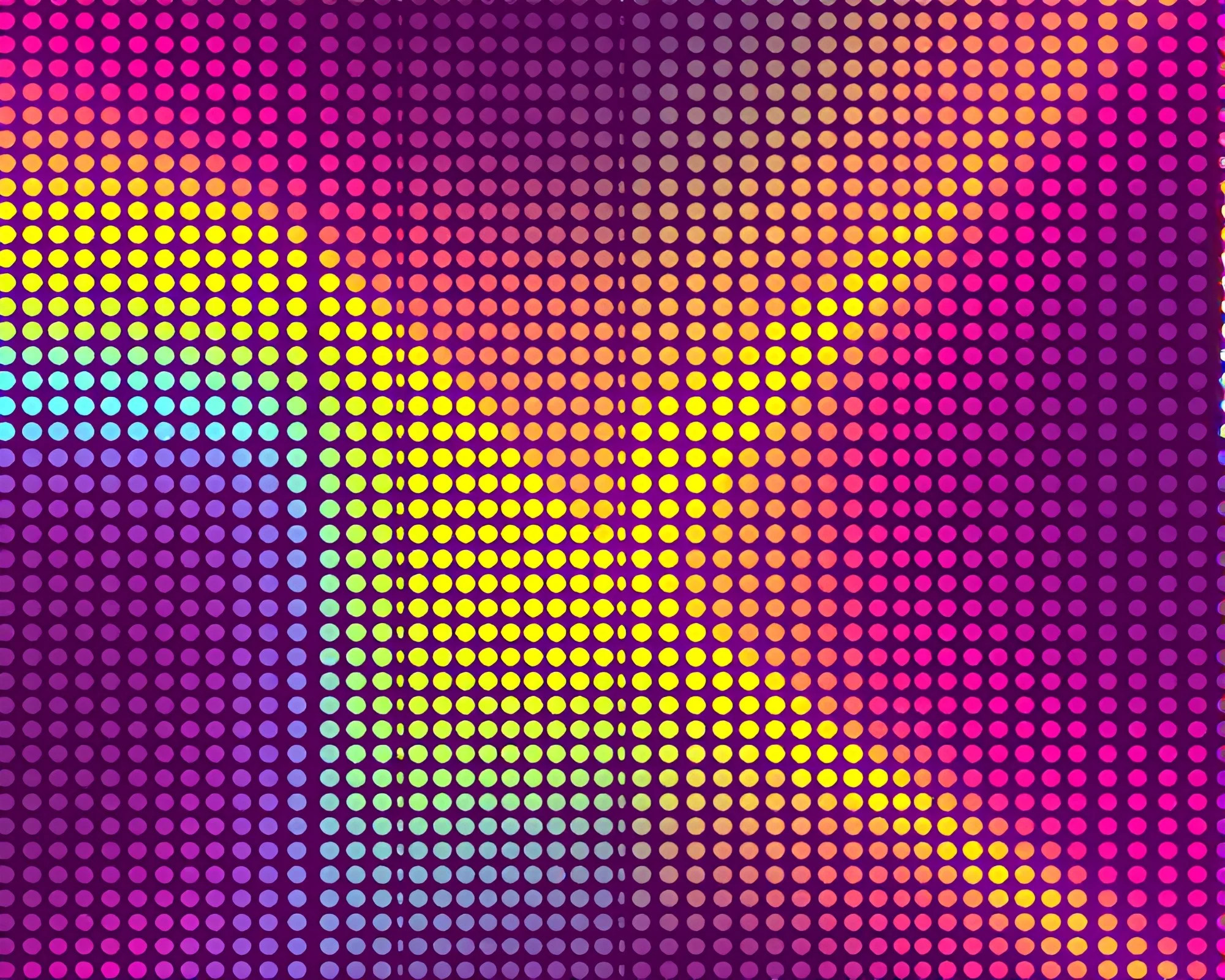 Vibrant Retro Wave Cityscape with Halftone Patterns