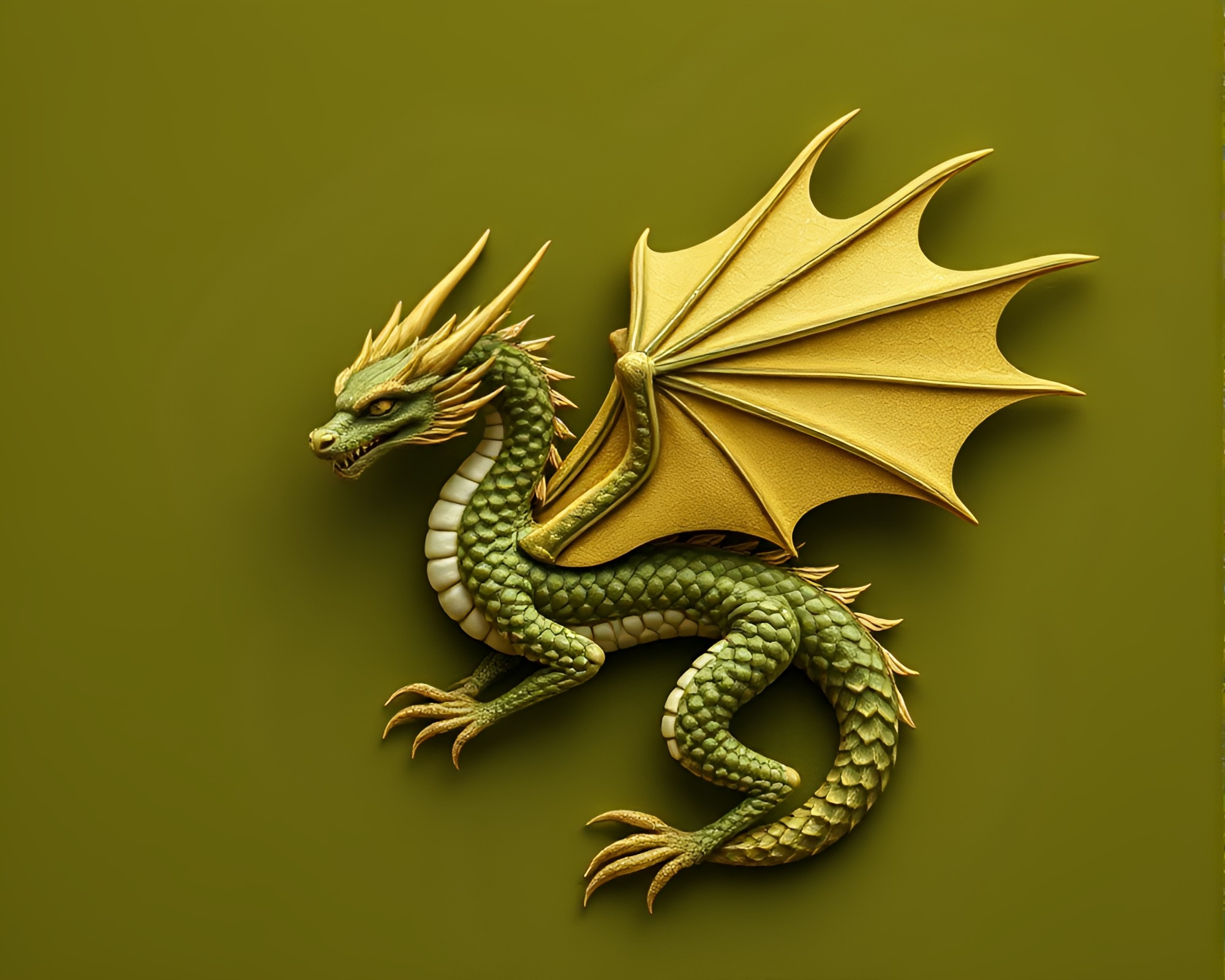 Dragon Surrounded by Flower Petals in Bio-Organic Design – free AI stock image