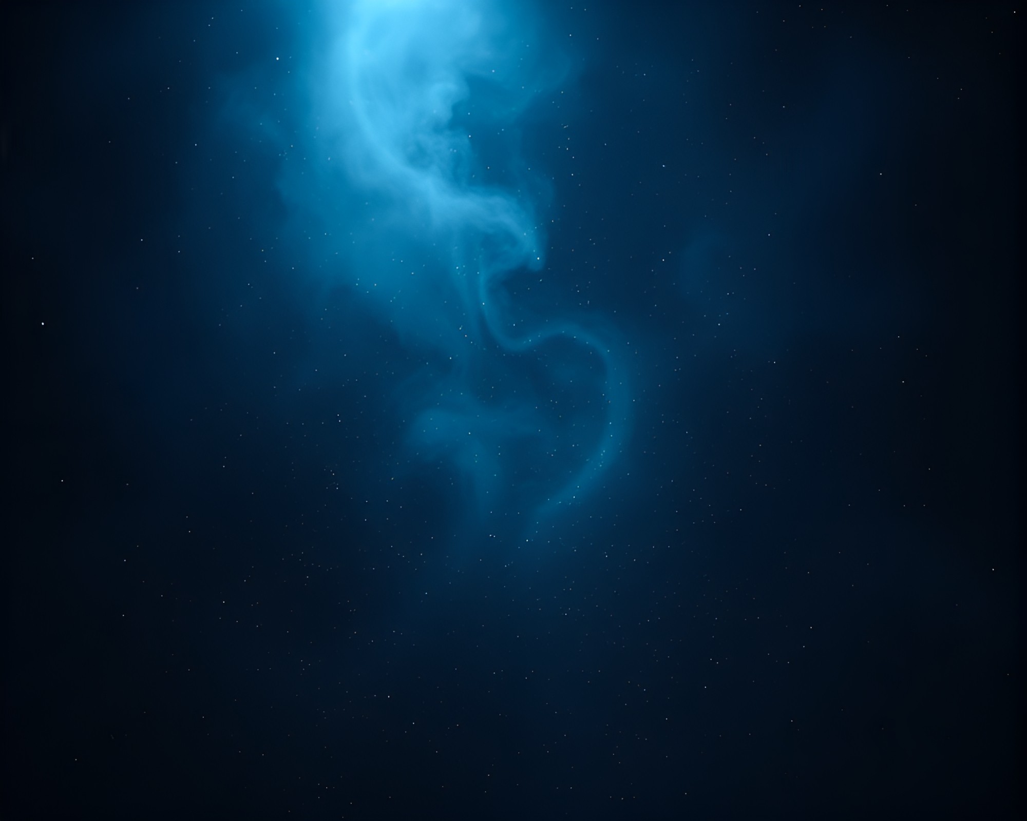 Ethereal Dust Particles in Celestial Indigo Light – free AI stock image