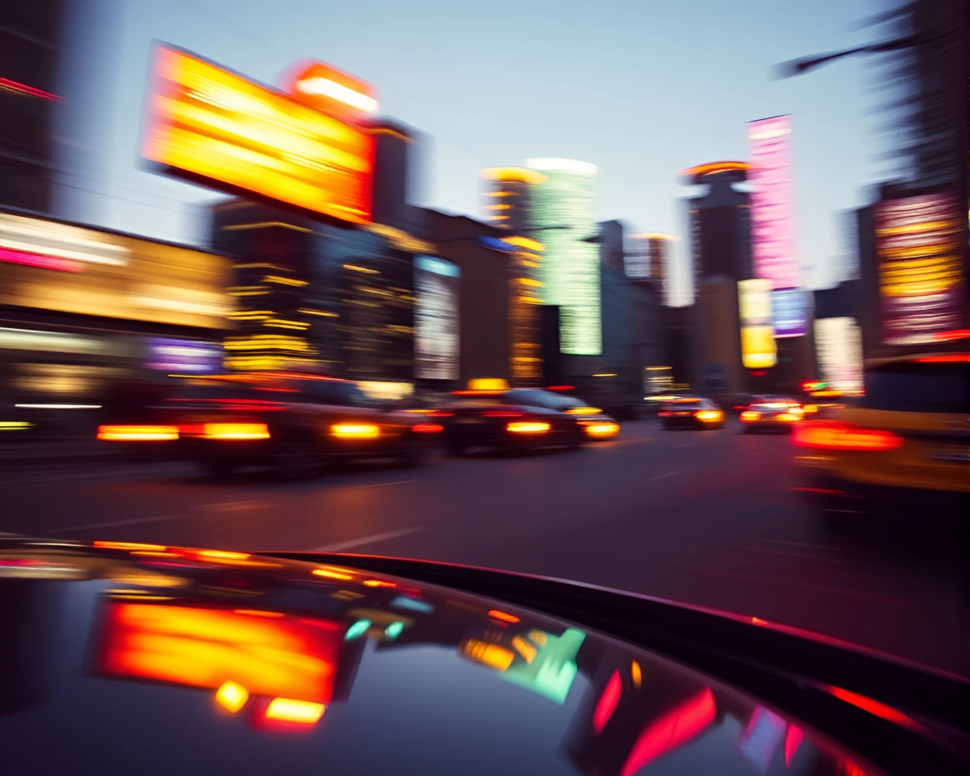 Taxi Blur Streak in Utopian Gravity Boot City