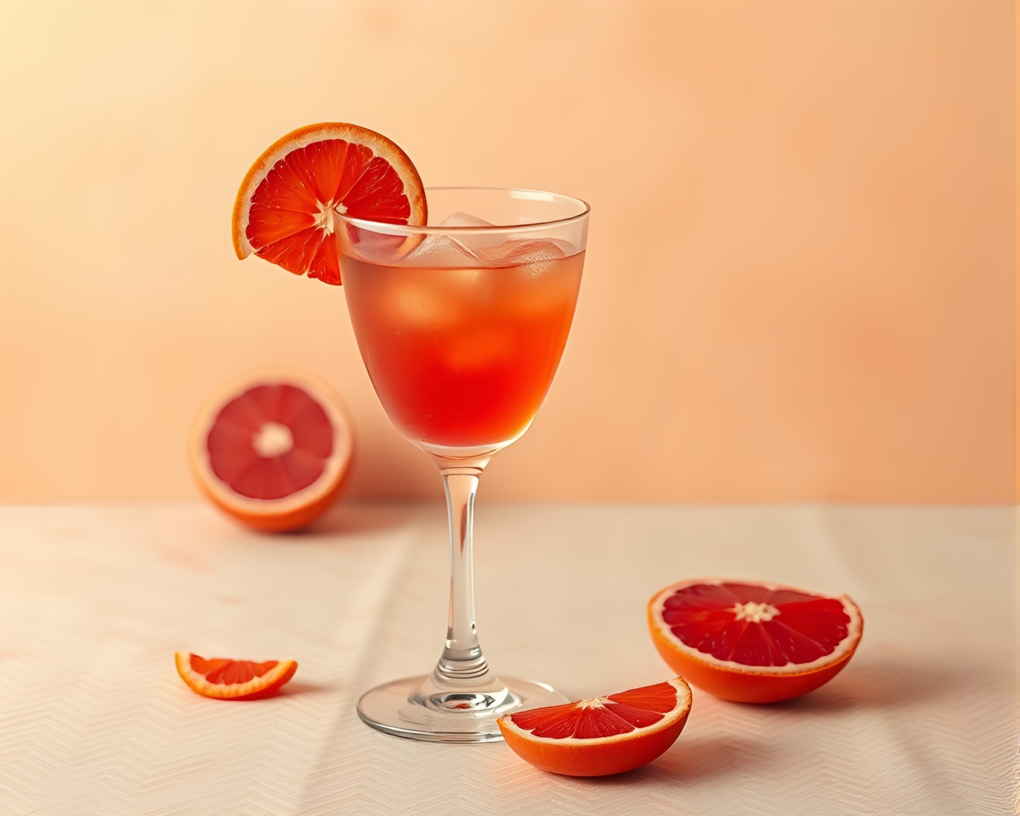Stereoscopic Crosshatched Blood Orange Dream – free AI stock image