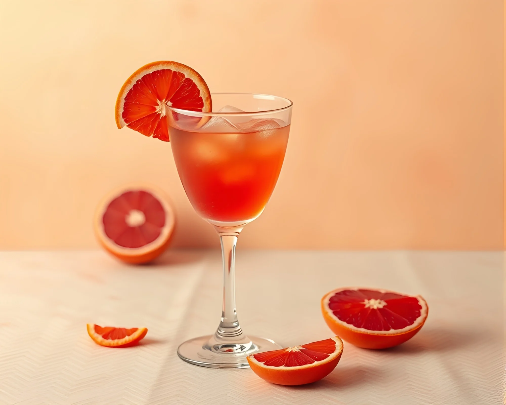 Stereoscopic Crosshatched Blood Orange Dream
