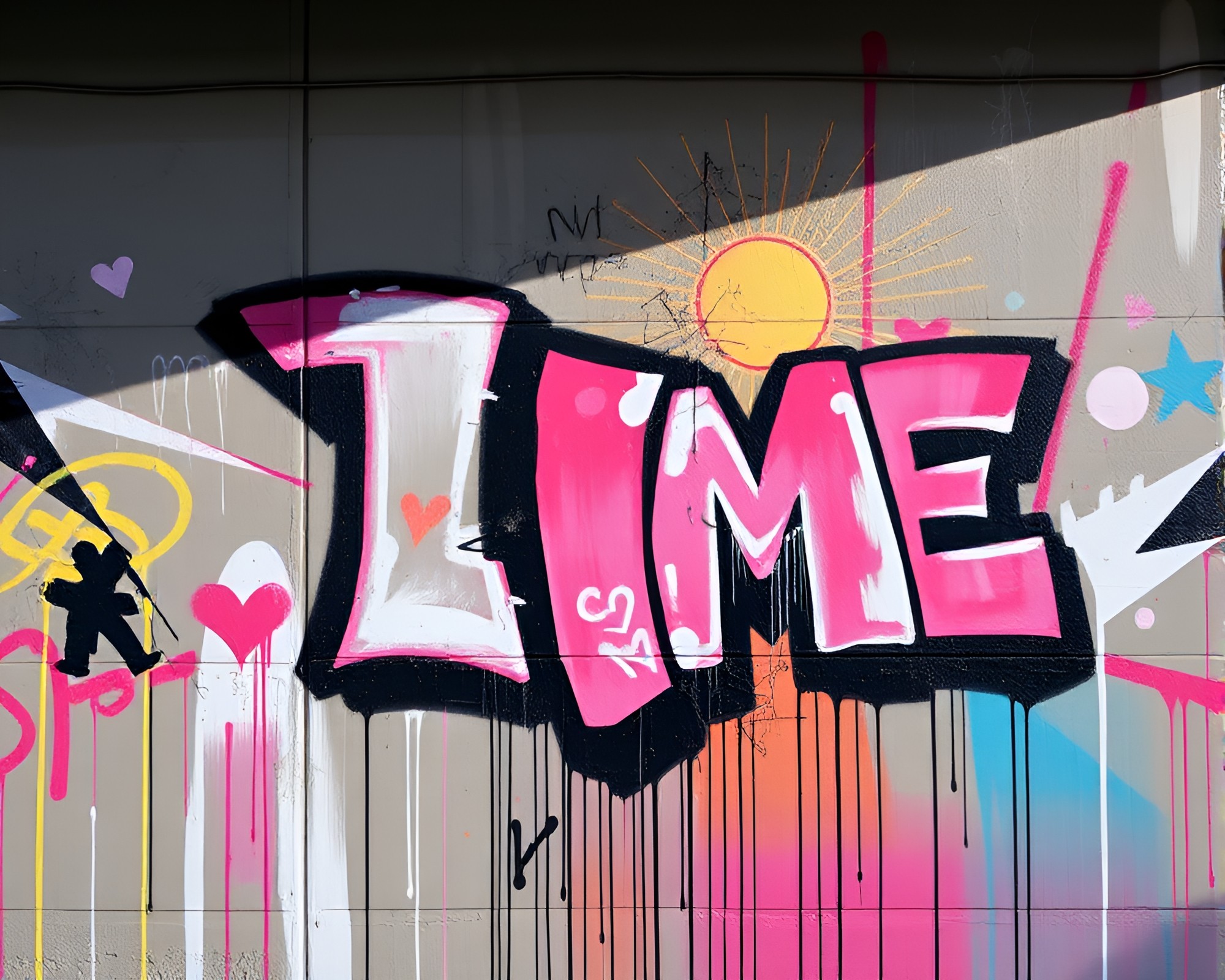 Time Vortex Reflections in Graffiti Mirror Shard – free AI stock image
