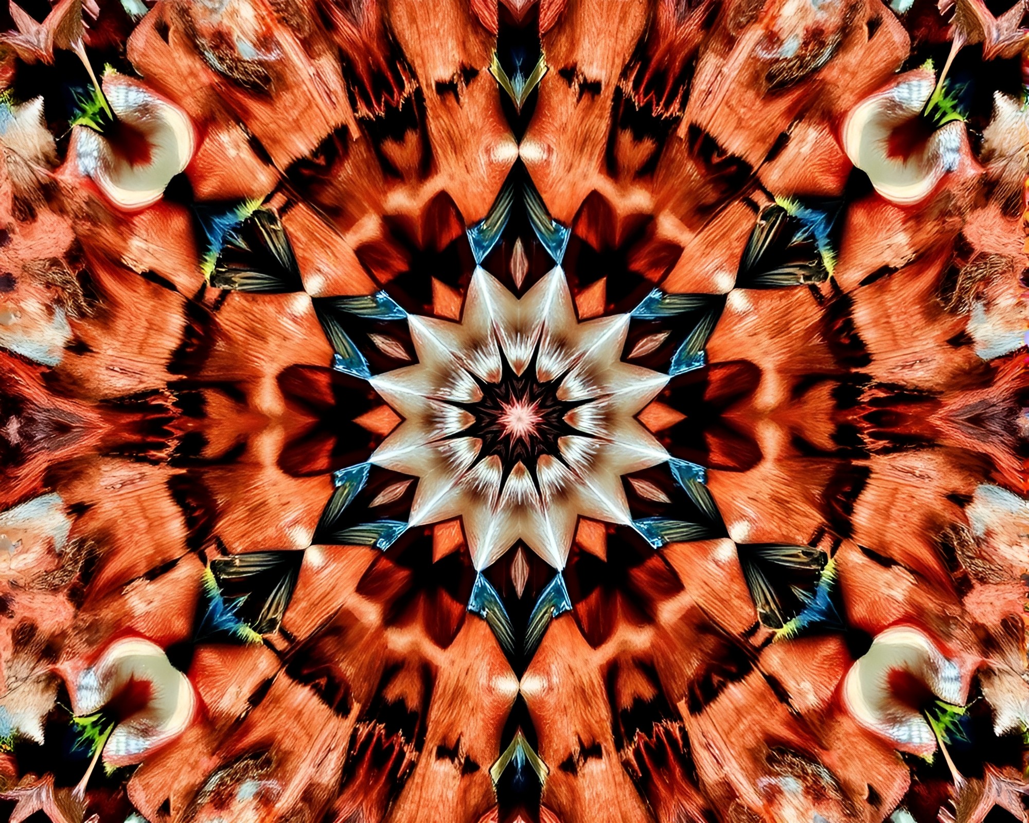 Kaleidoscope Canyon Reflections Gleaming in Hyper-Realism – free AI stock image