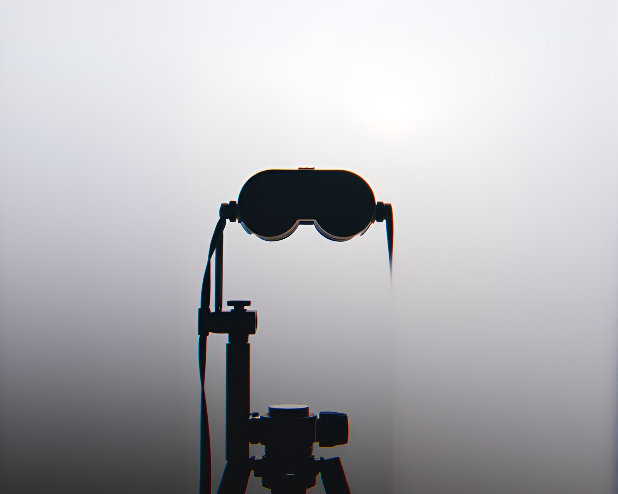 Binoculars in 3D Fog: Shadow Play Fantasy – free AI stock image