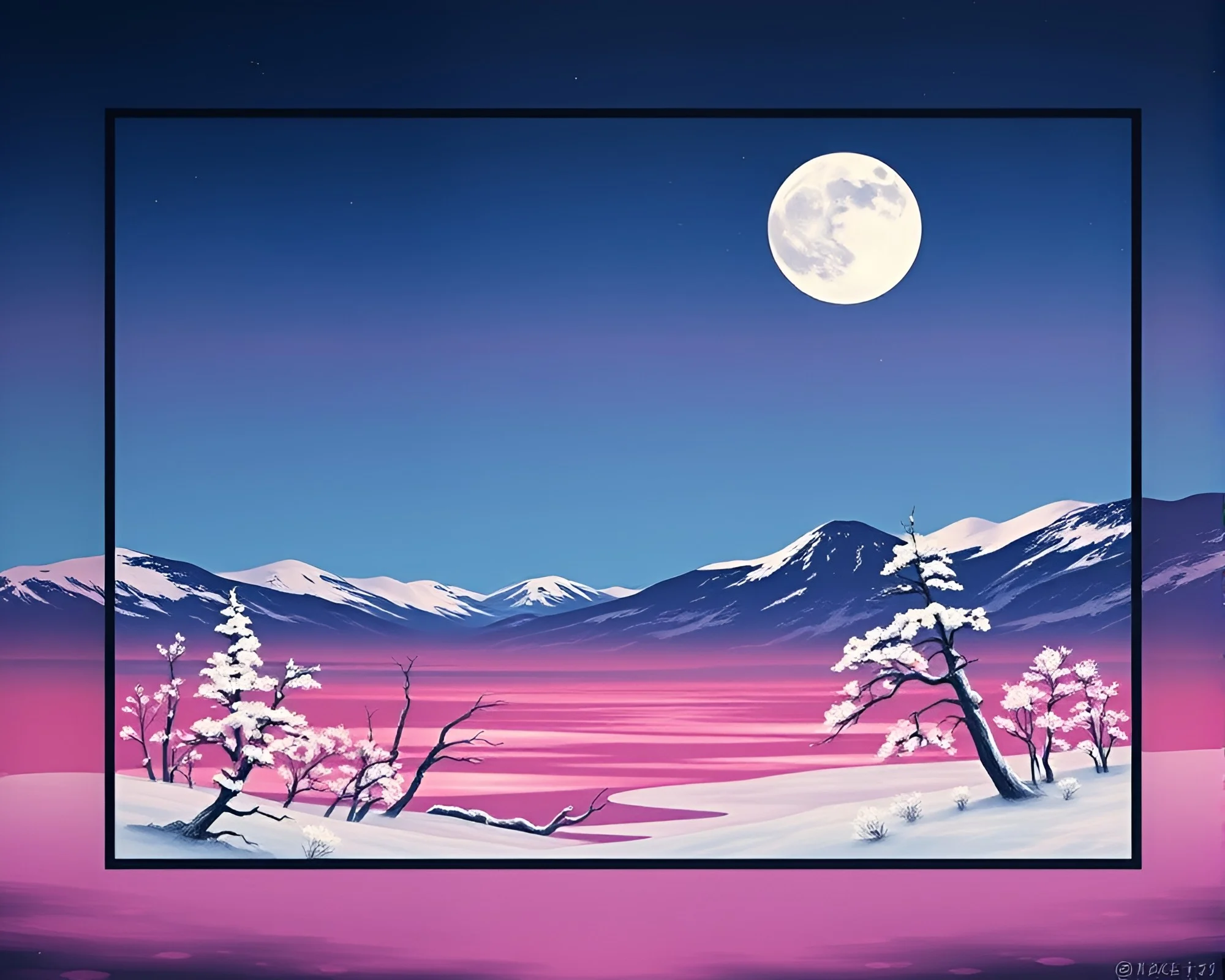 Intricate Calligraphy within Silk Kimono Frame at Twilight