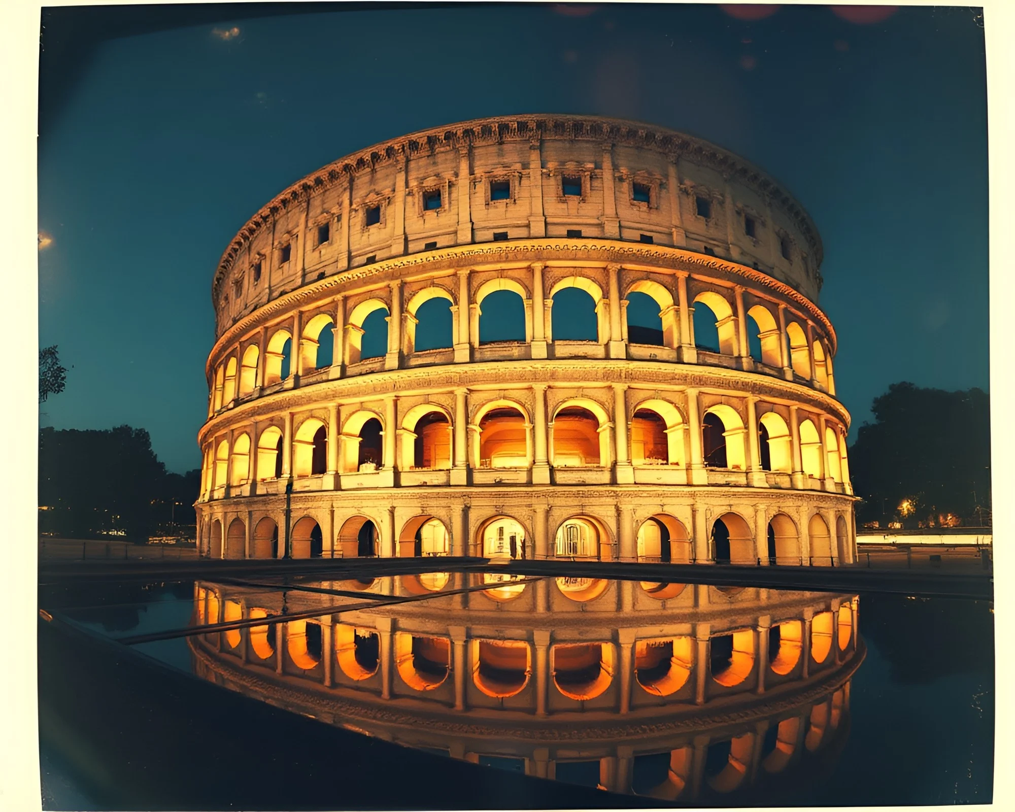 Ancient Glitch: Roman Coliseum Reflection