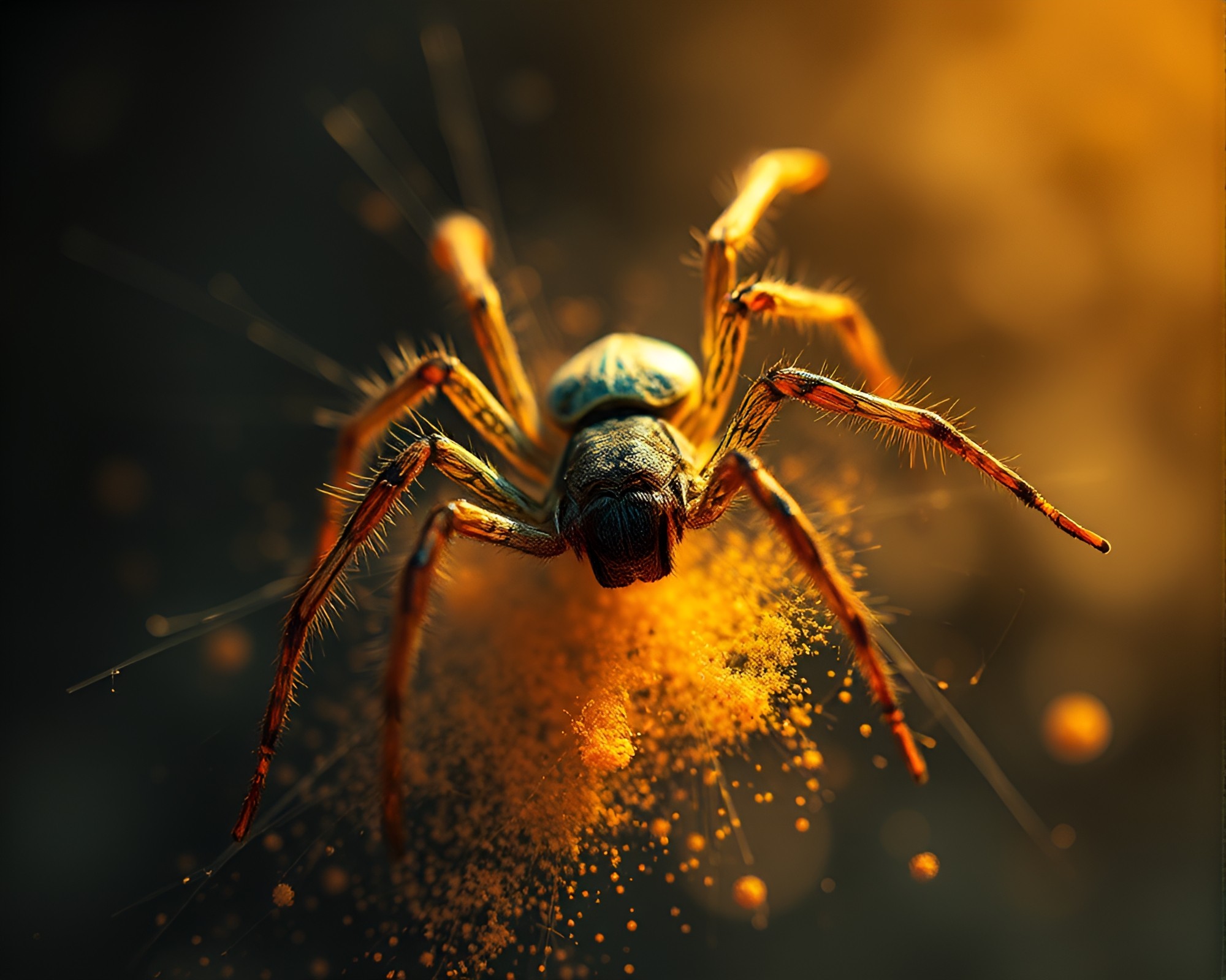 Mechanical Spider in Dusty Atmosphere – free AI stock image
