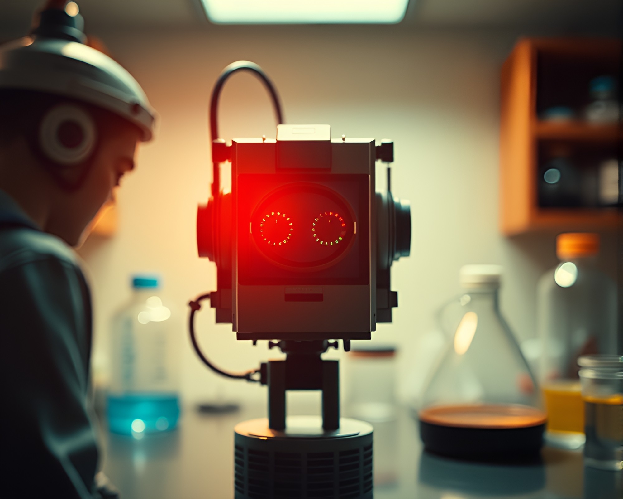 Prism Robotics Laboratory in 90s Grunge Style – free AI stock image