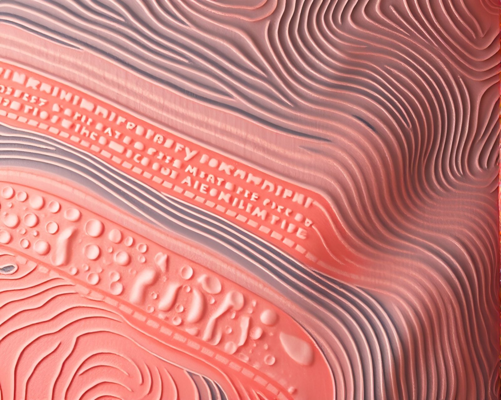 Wide-angle oil impasto ridges on silken kimono under peachy glow