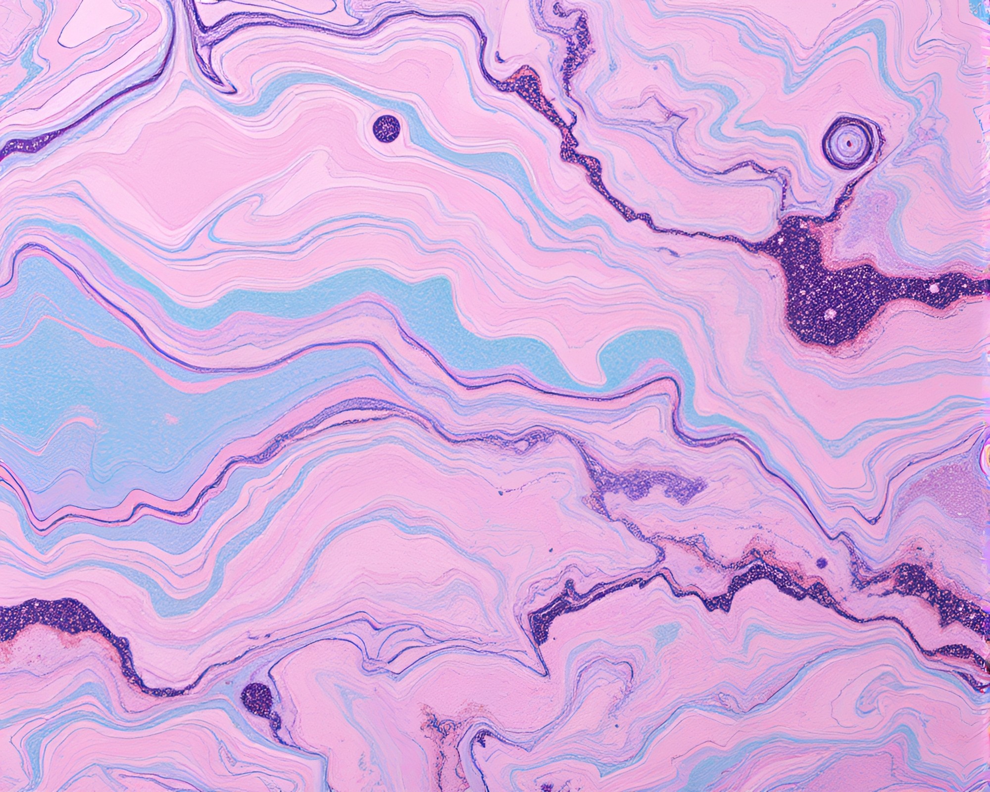 Cosmic Marbled Cake in Glitch Aesthetic – free AI stock image