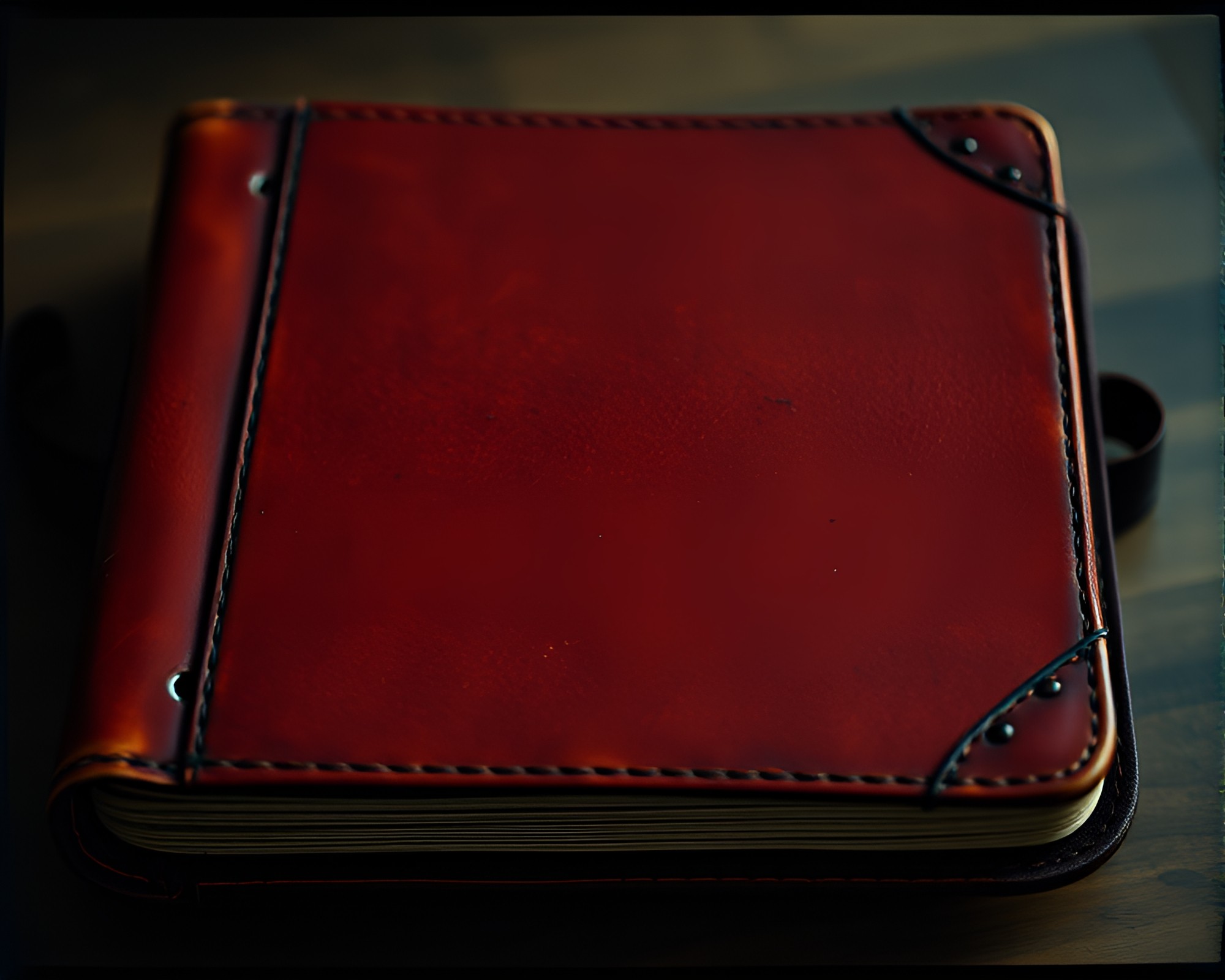 Surrealist Film Sprocket Leather Diary – free AI stock image