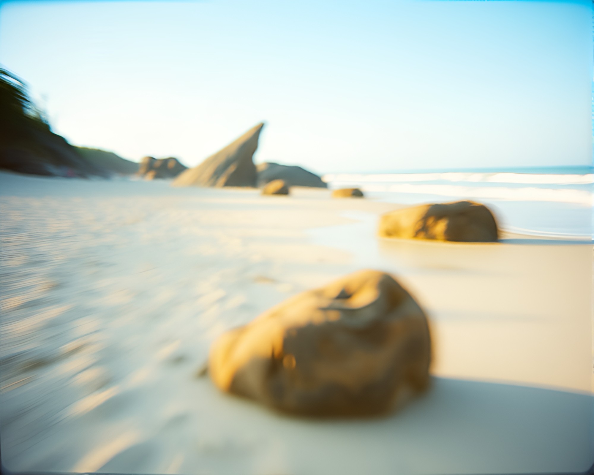 Swirled Lens Distortion on Acid Beach – free AI stock image
