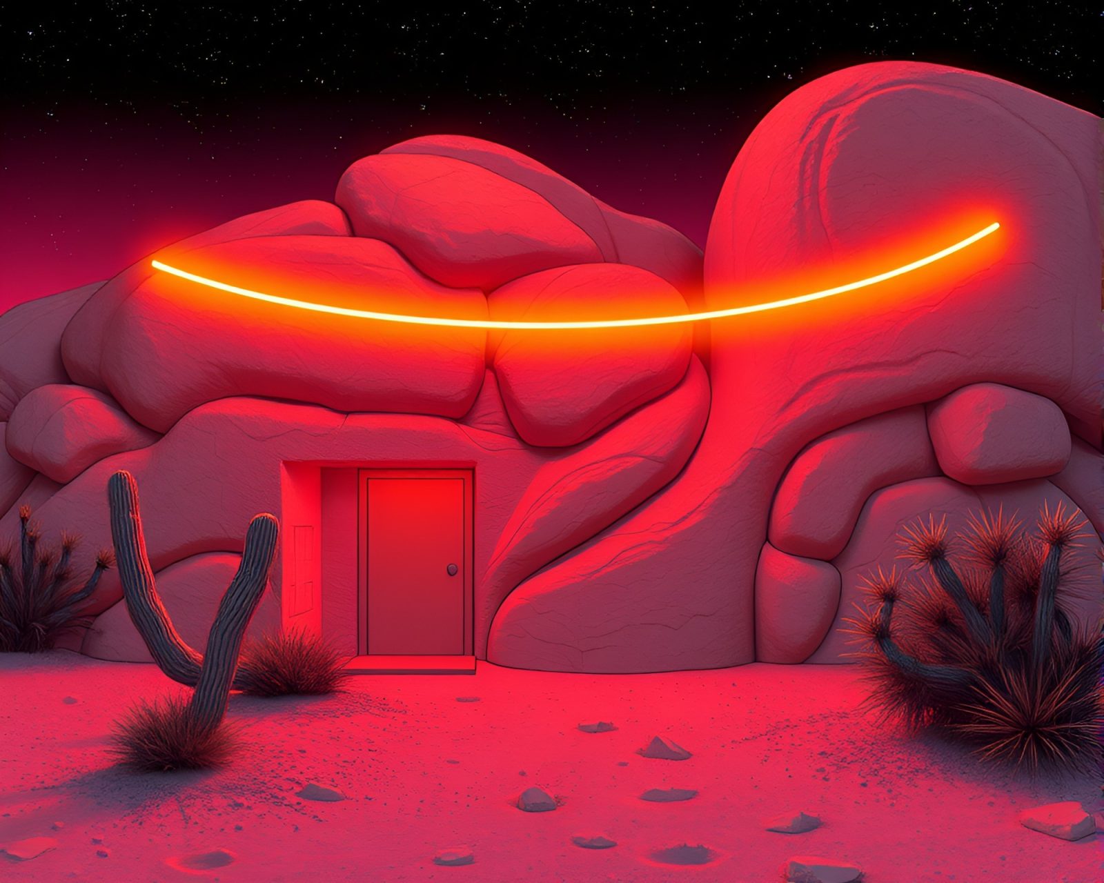 Vibrant manga illustration of armadillo surrounded by neon tubes