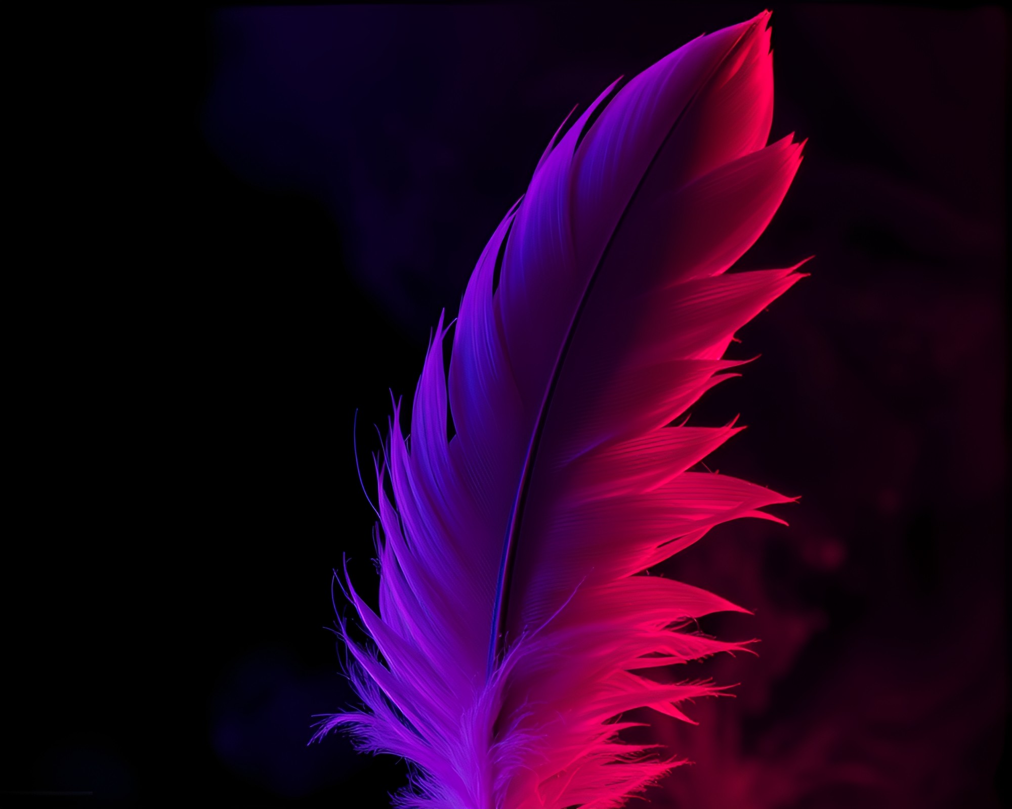 Gothic Horror Feather Dusting in Ultraviolet Shades – free AI stock image