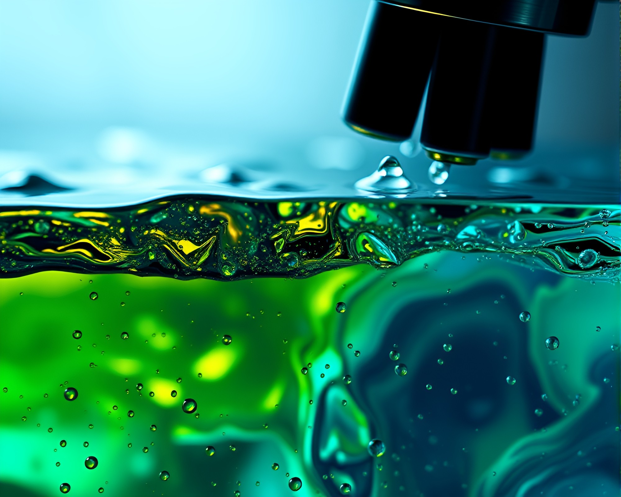 Fluid Microscopic Depth: Fascinating Low Saturation Simulation – free AI stock image