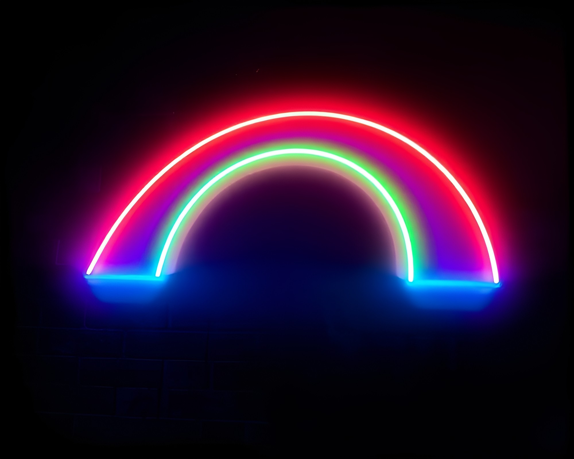Steampunk Neon Cityscape with Rainbow Spectrum Lighting – free AI stock image