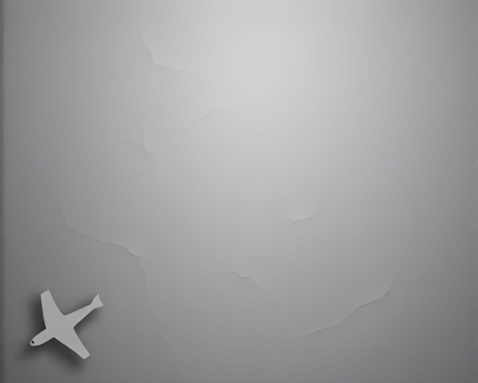 Flat design paper textures depicting airplane in basement gloom