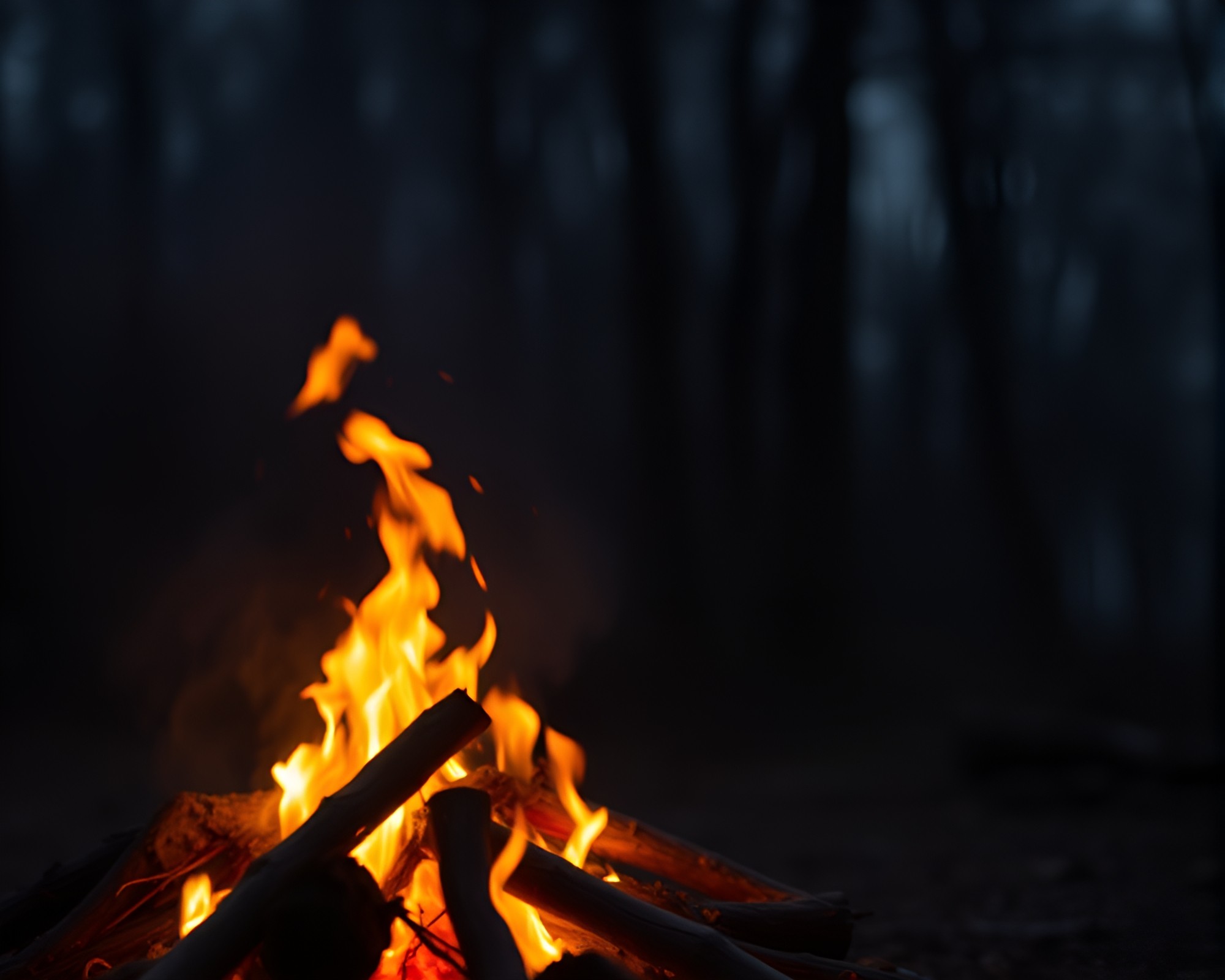 Mysterious Vampire Bonfire Night – free AI stock image
