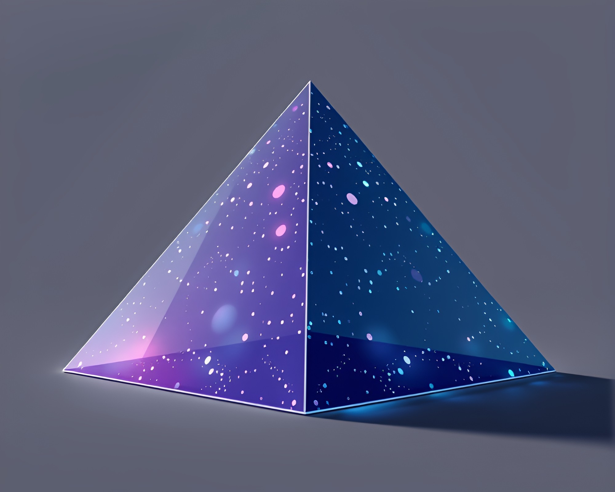 Glass Pyramid in Pointillist Toon Style – free AI stock image