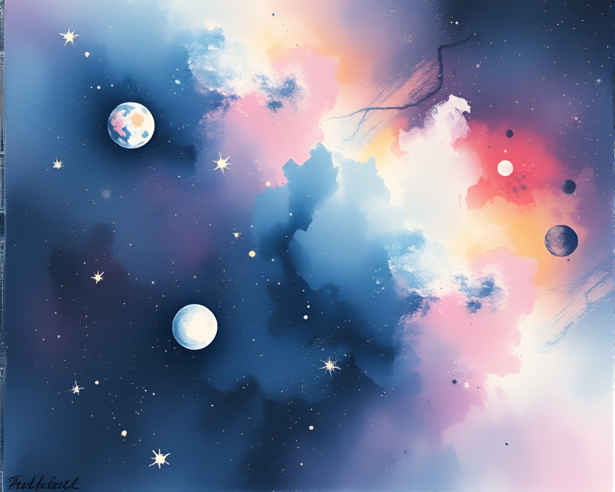 Morse Code Planetary Signals in Negative Space – free AI stock image