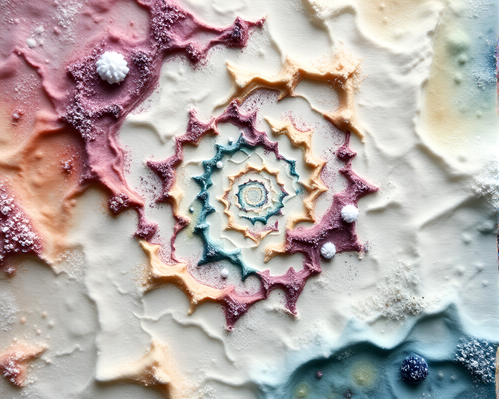 Fibonacci Spiral in Northern Tundra Digital Bloom – free AI stock image