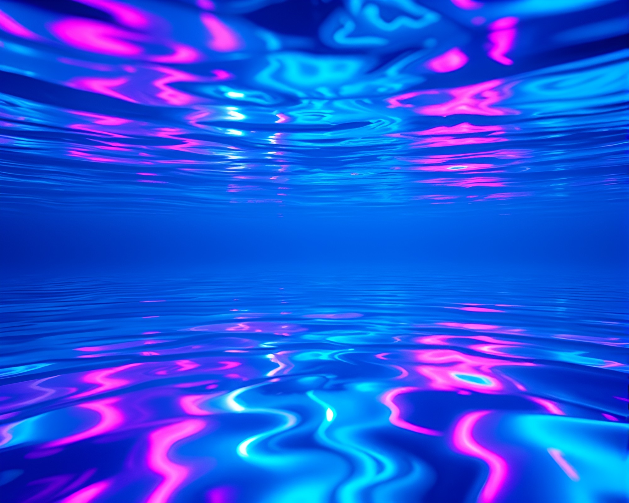 Neon Submersible Reflections: A Pointillism Masterpiece – free AI stock image
