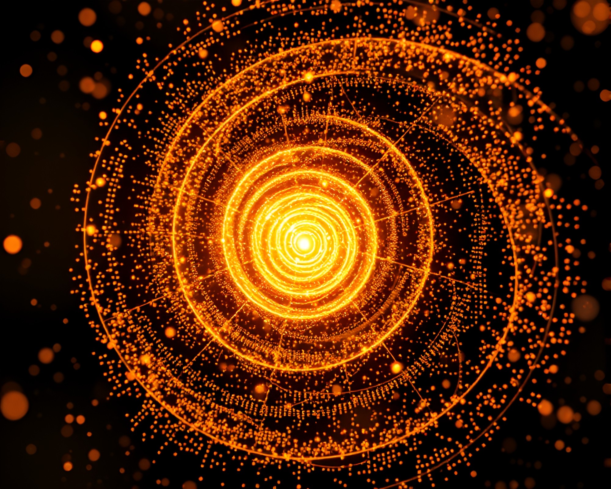 Golden Spiral Augmented Reality Stained Glass Scene – free AI stock image