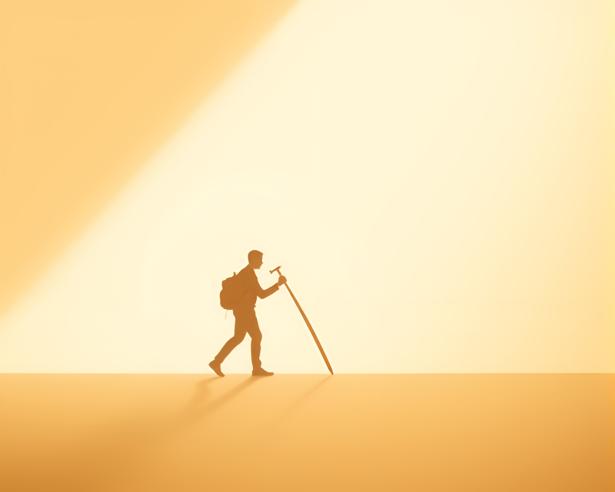 Ethereal Time Warp: Shadow Play in Sepia Tones – free AI stock image