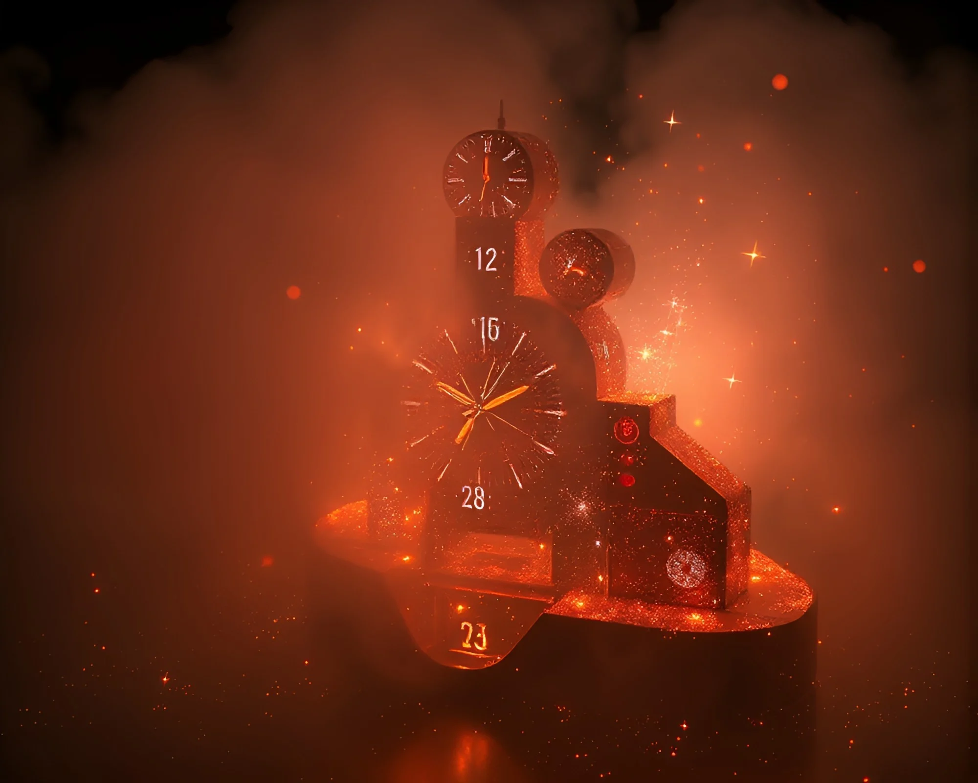 Chrono Fog Banks: LED Stardust Artistry