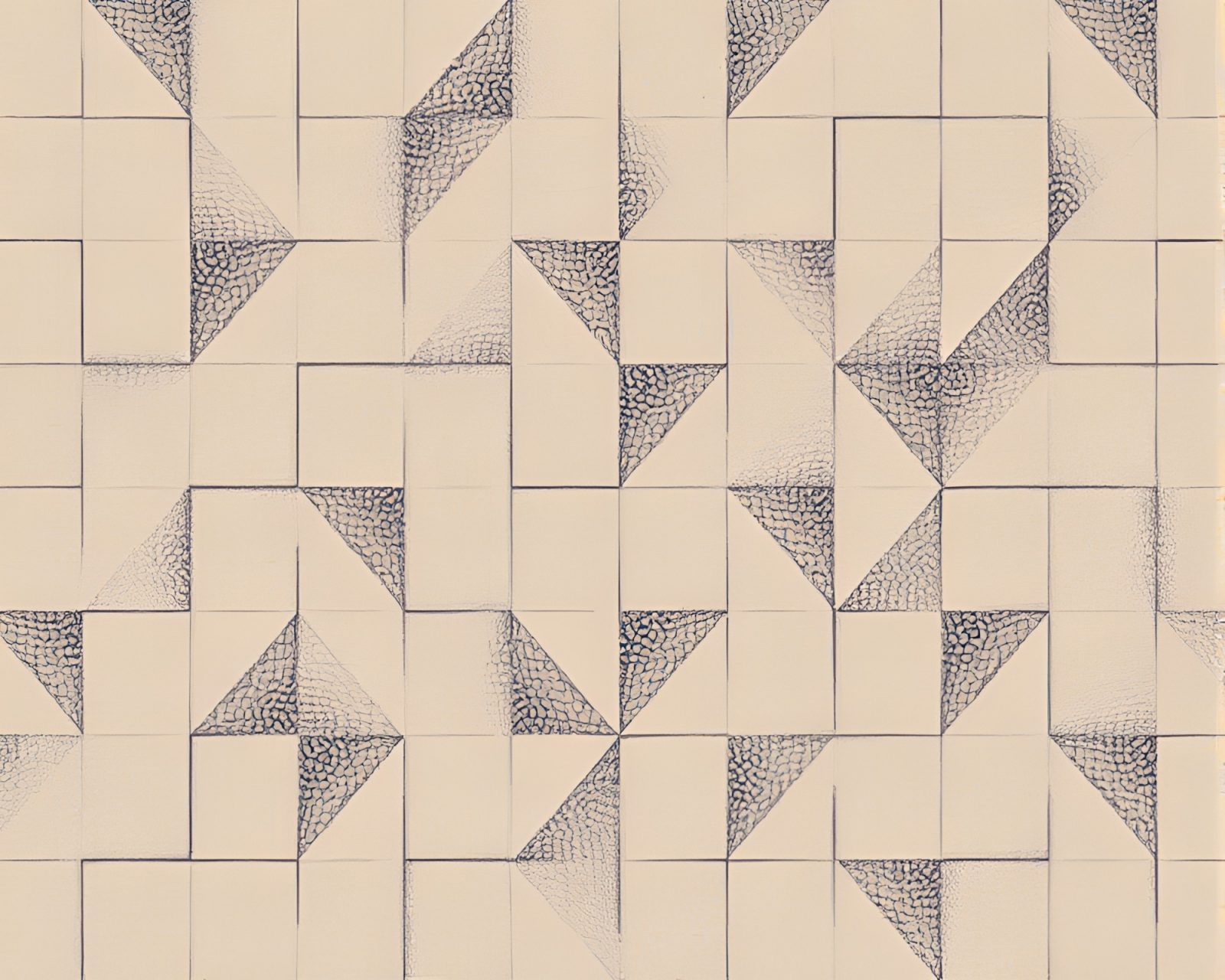 Abstract tessellated art piece in soft pastel dot patterns