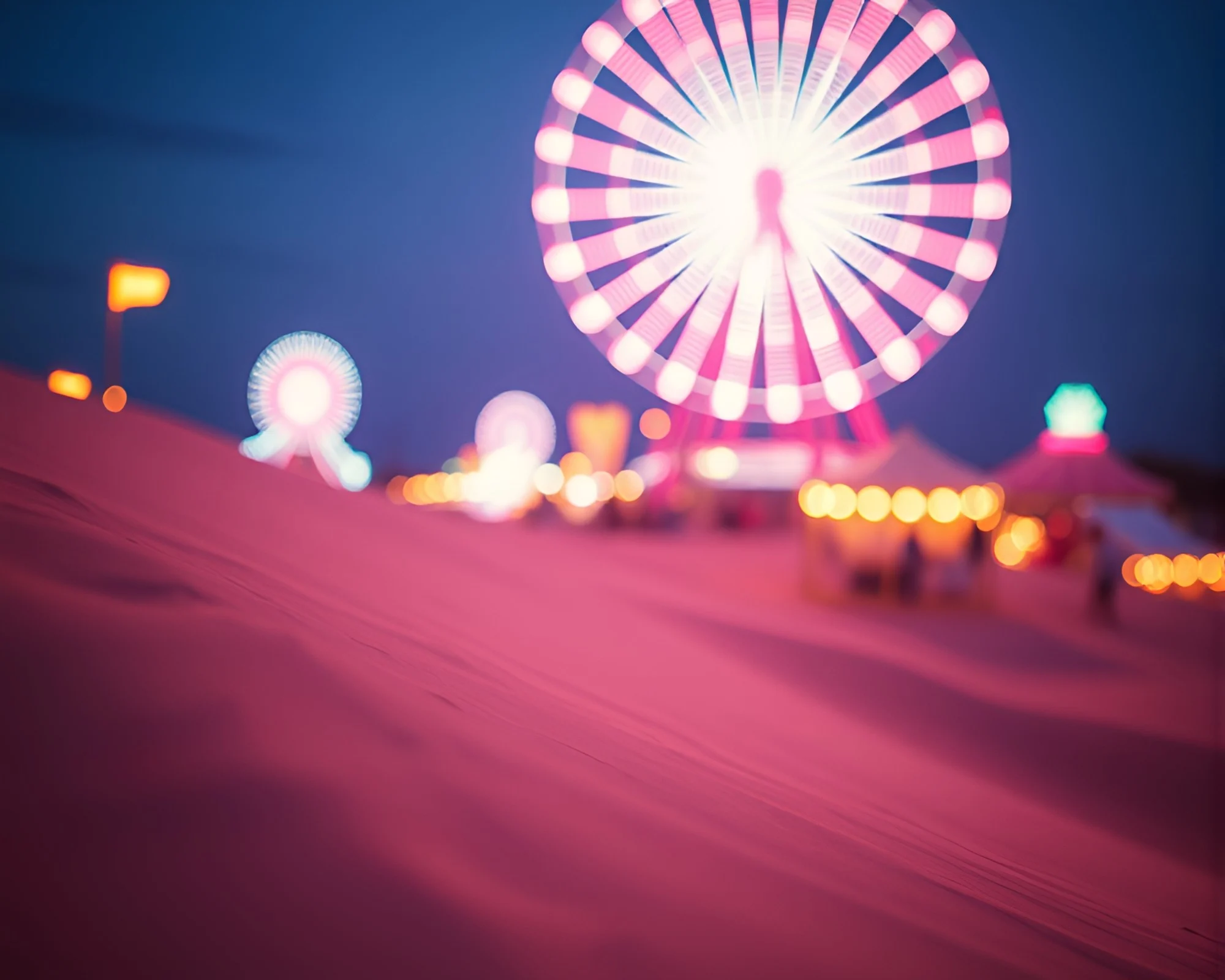 Surreal Sand Dune Carnival Lights Composition