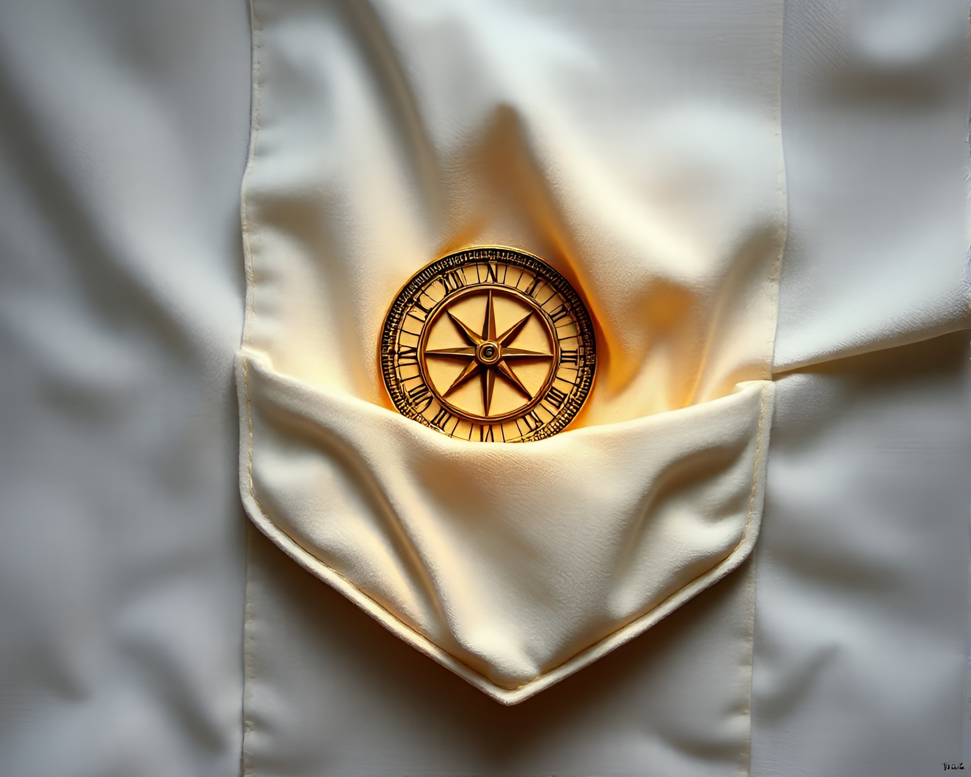 Magical Pocket Sundial in Ambient Illumination – free AI stock image