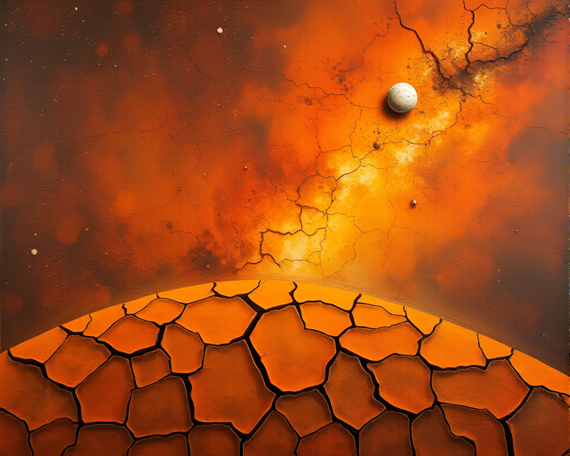 Cracked Earth Portal to Parallel Universe – free AI stock image