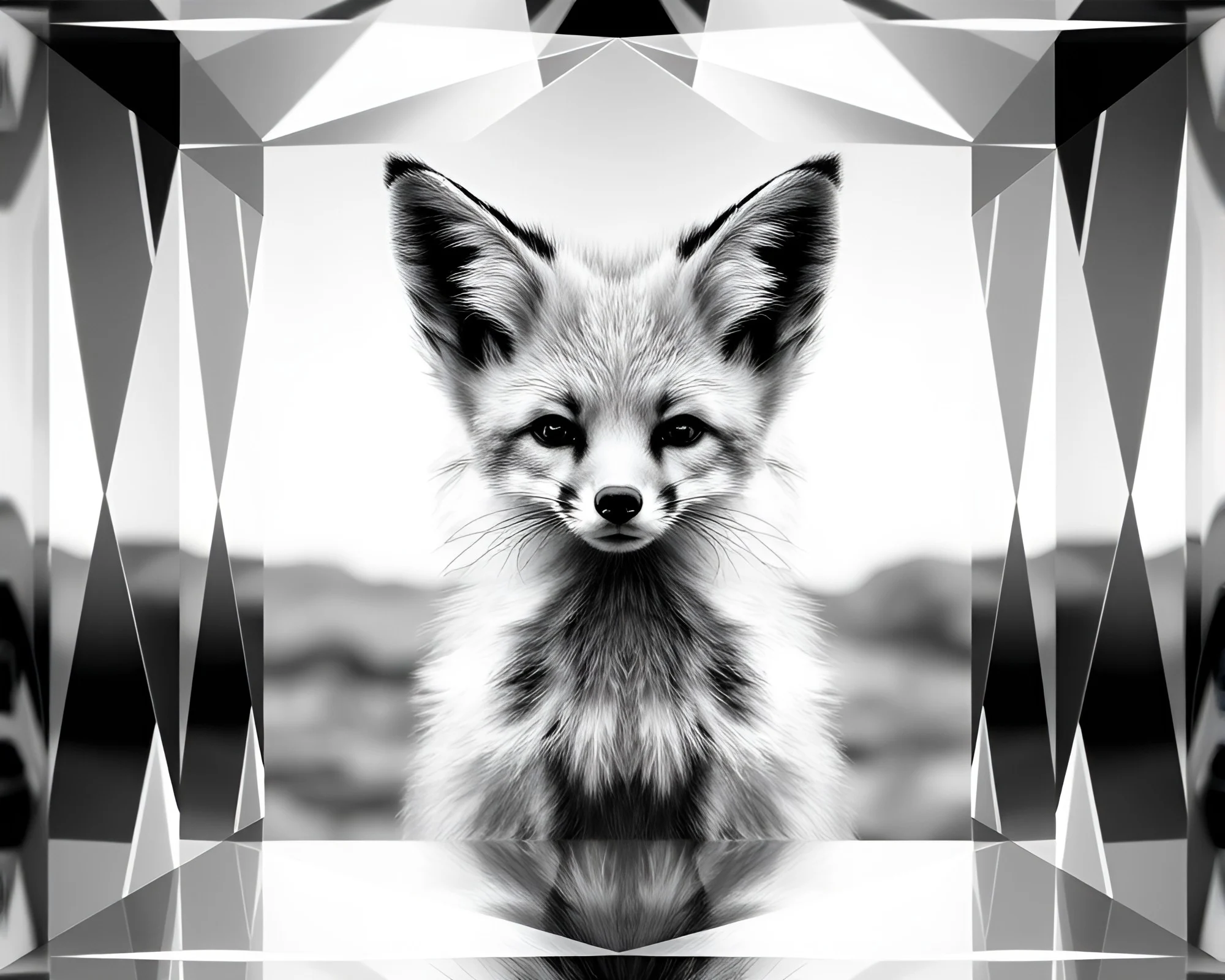 Fennec Fox Prism Paradigm in Architectural Splendor