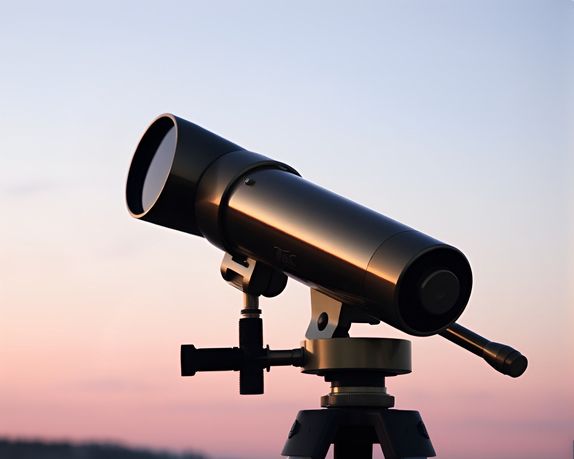 Grunge Silhouette Through Brass Telescope – free AI stock image