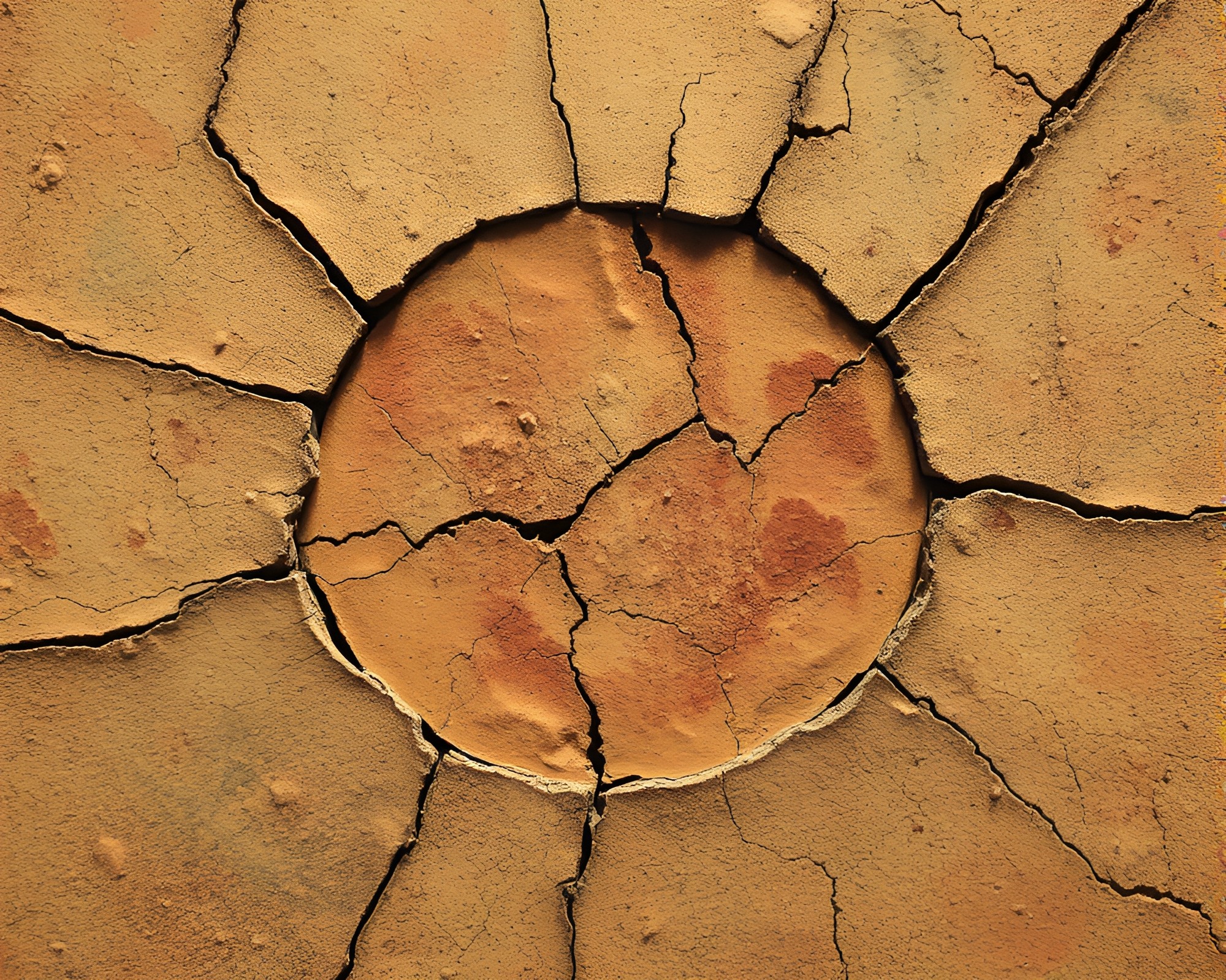 Siren of the Cracked Earth: A Surreal Encounter – free AI stock image