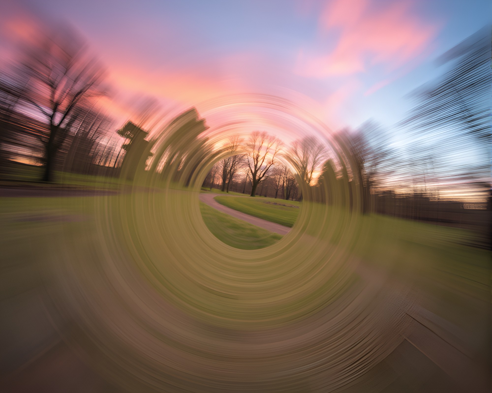 Starry Stone Circle Zoom Burst Fantasy – free AI stock image